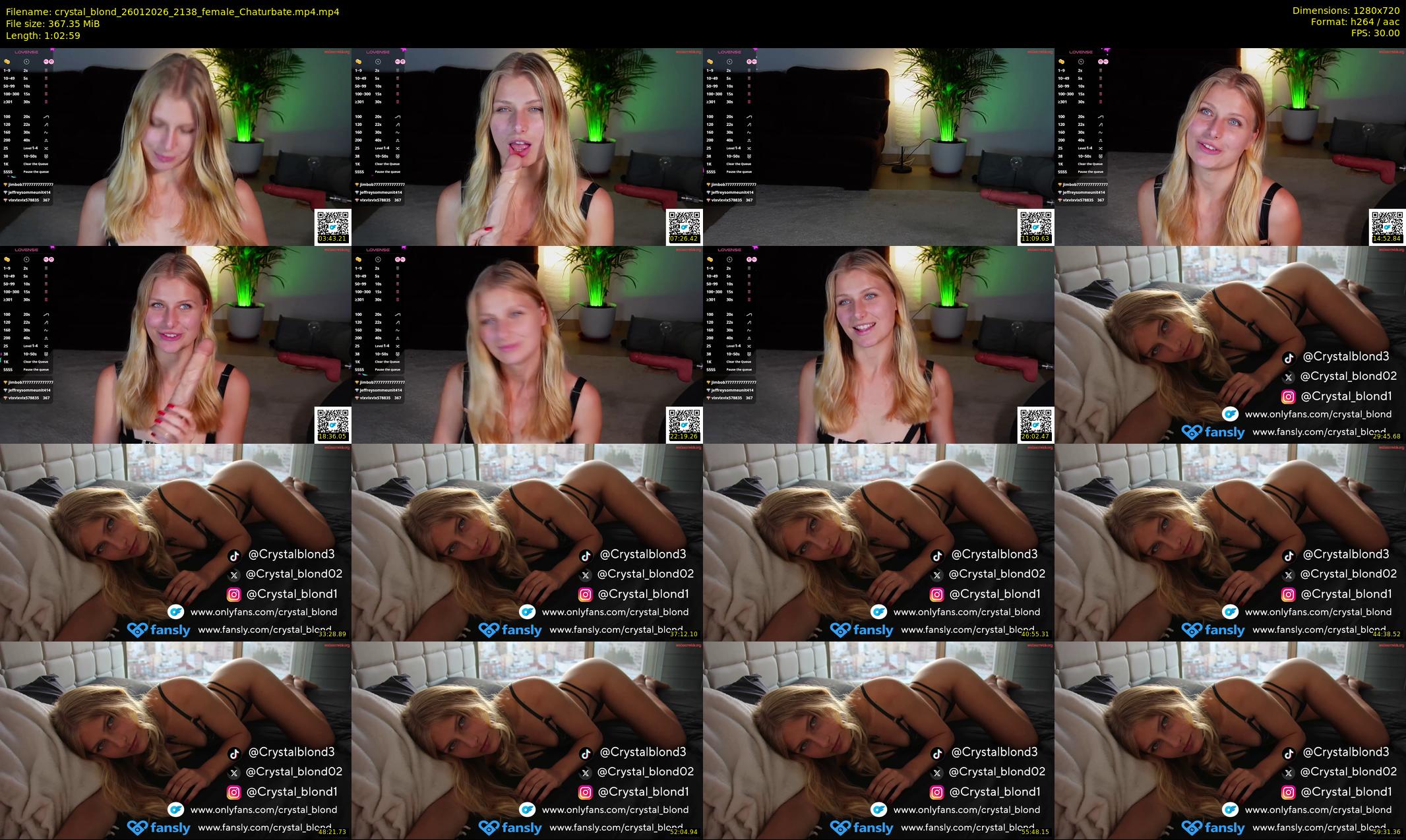 crystal_blond — 63 minute Chaturbate female cam show recording, 720p, Jan 26, 2026