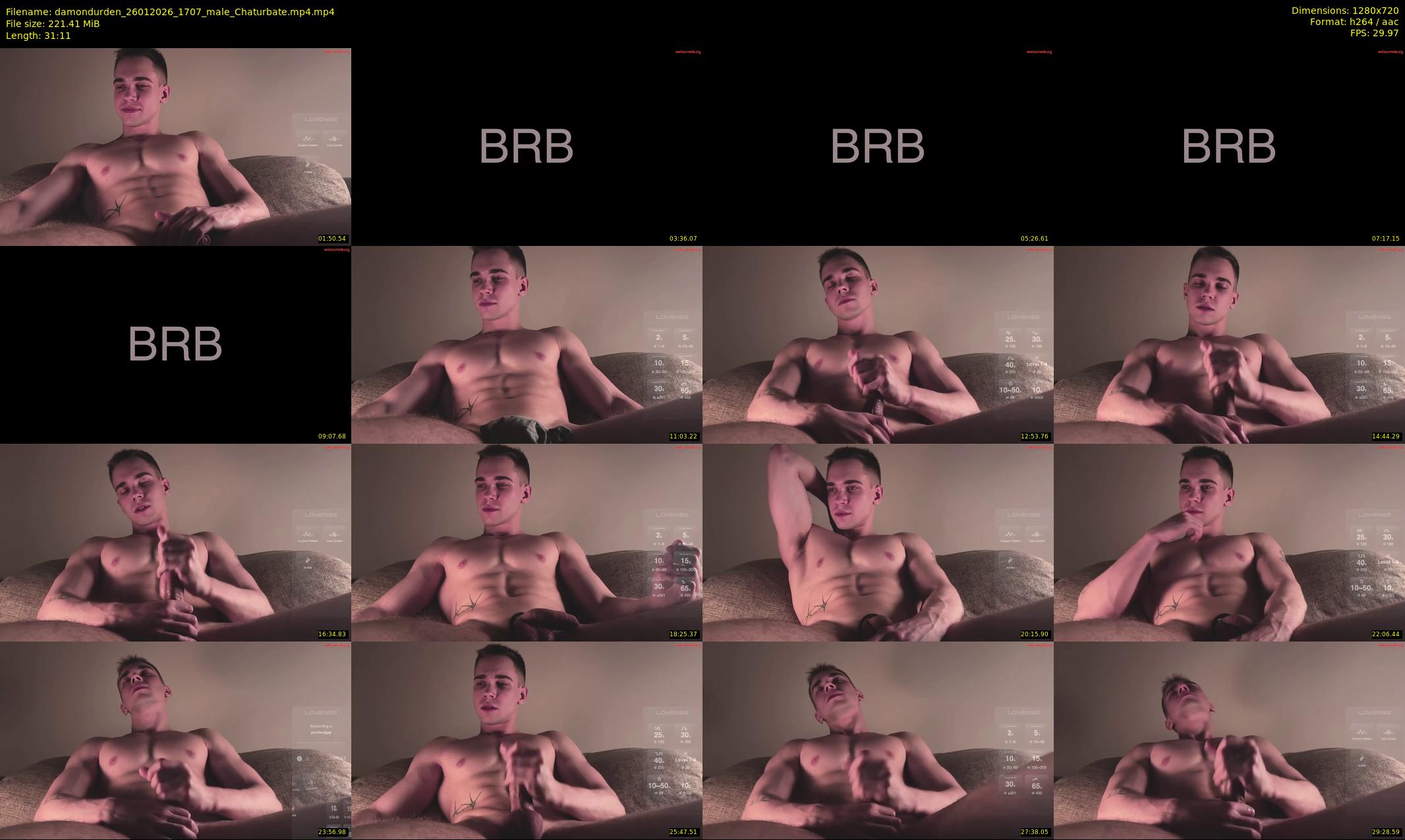 damondurden — 32 minute Chaturbate male cam show recording, 720p, Jan 26, 2026