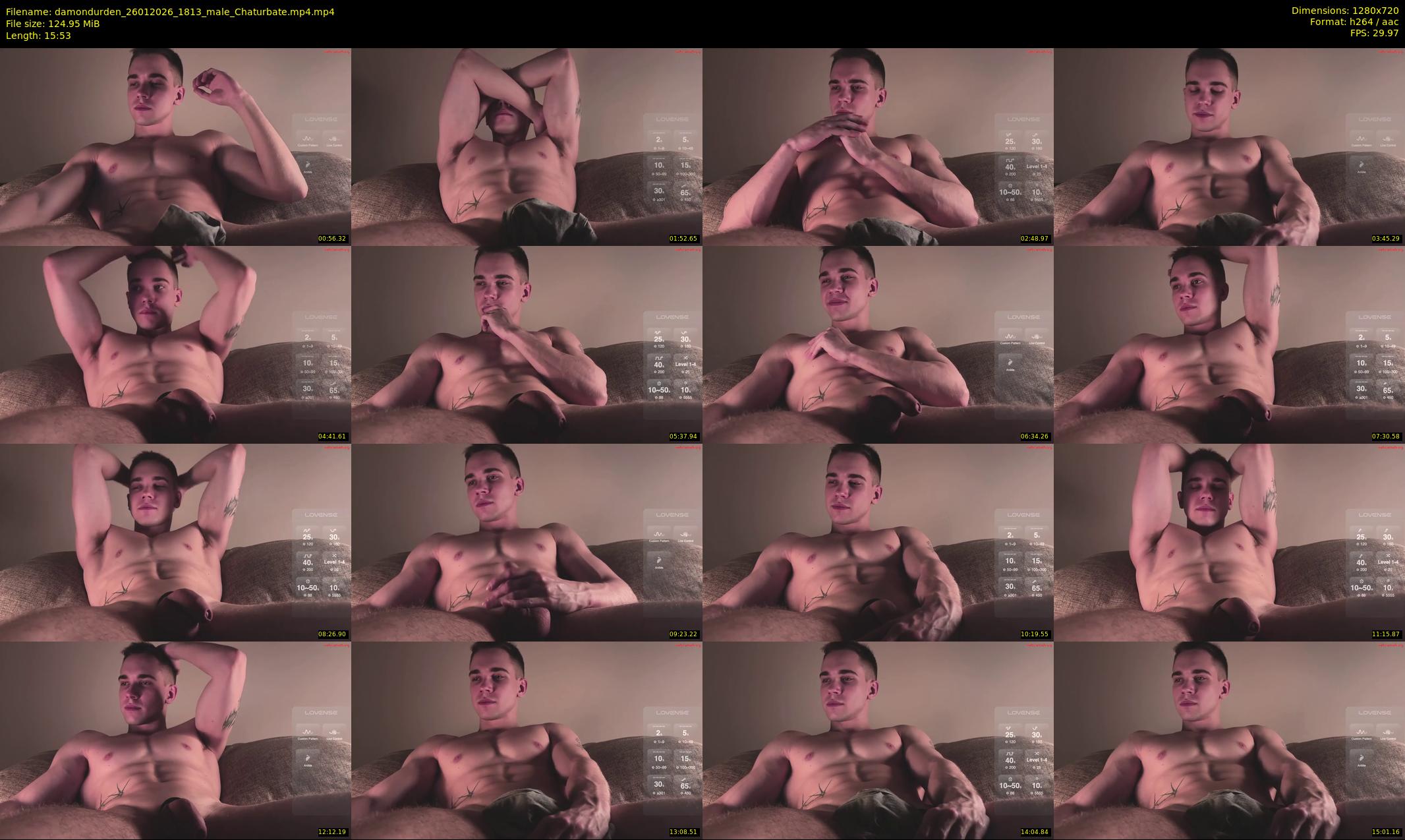 damondurden — 16 minute Chaturbate male cam show recording, 720p, Jan 26, 2026
