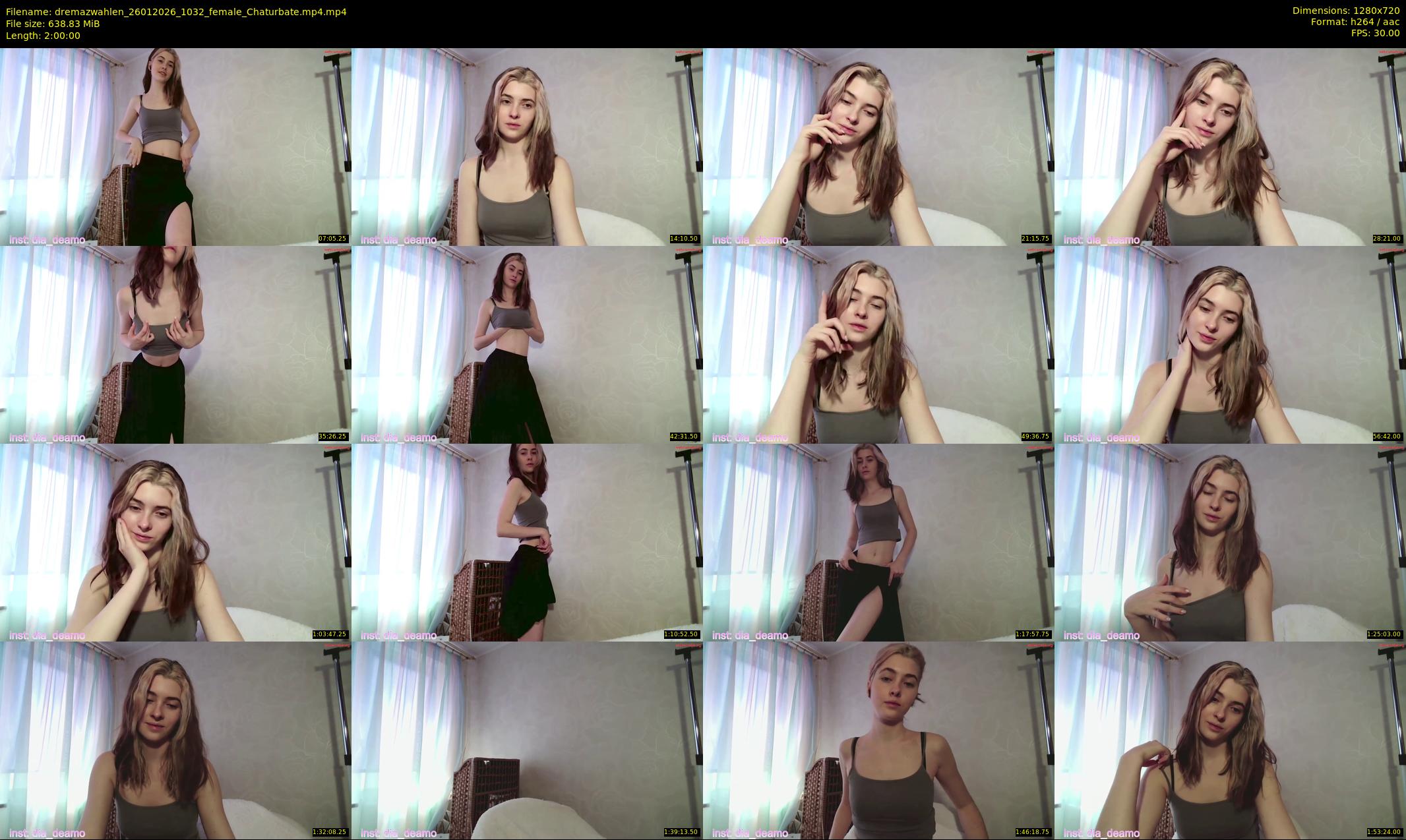 dremazwahlen — 120 minute Chaturbate female cam show recording, 720p, Jan 26, 2026