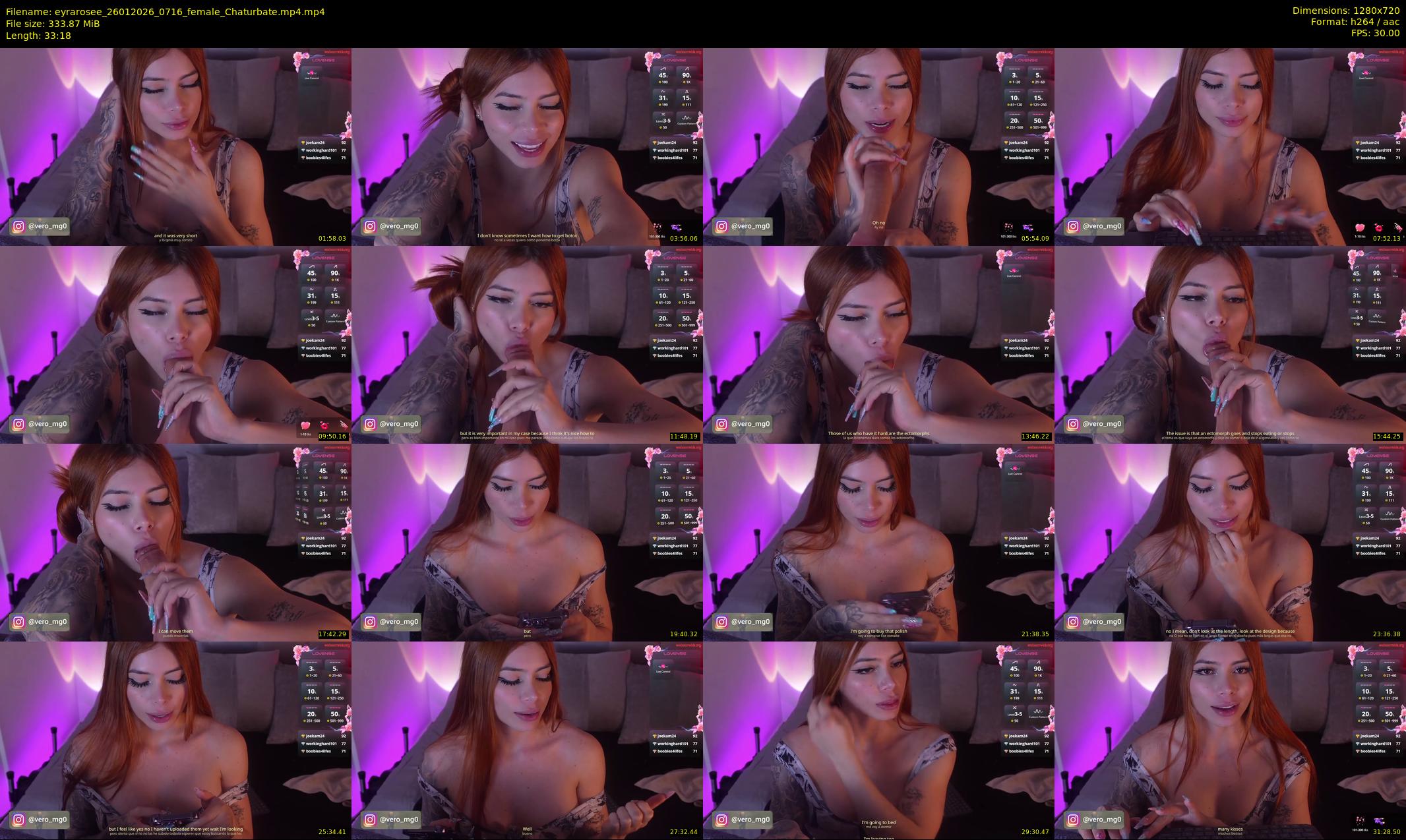 eyrarosee — 34 minute Chaturbate female cam show recording, 720p, Jan 26, 2026