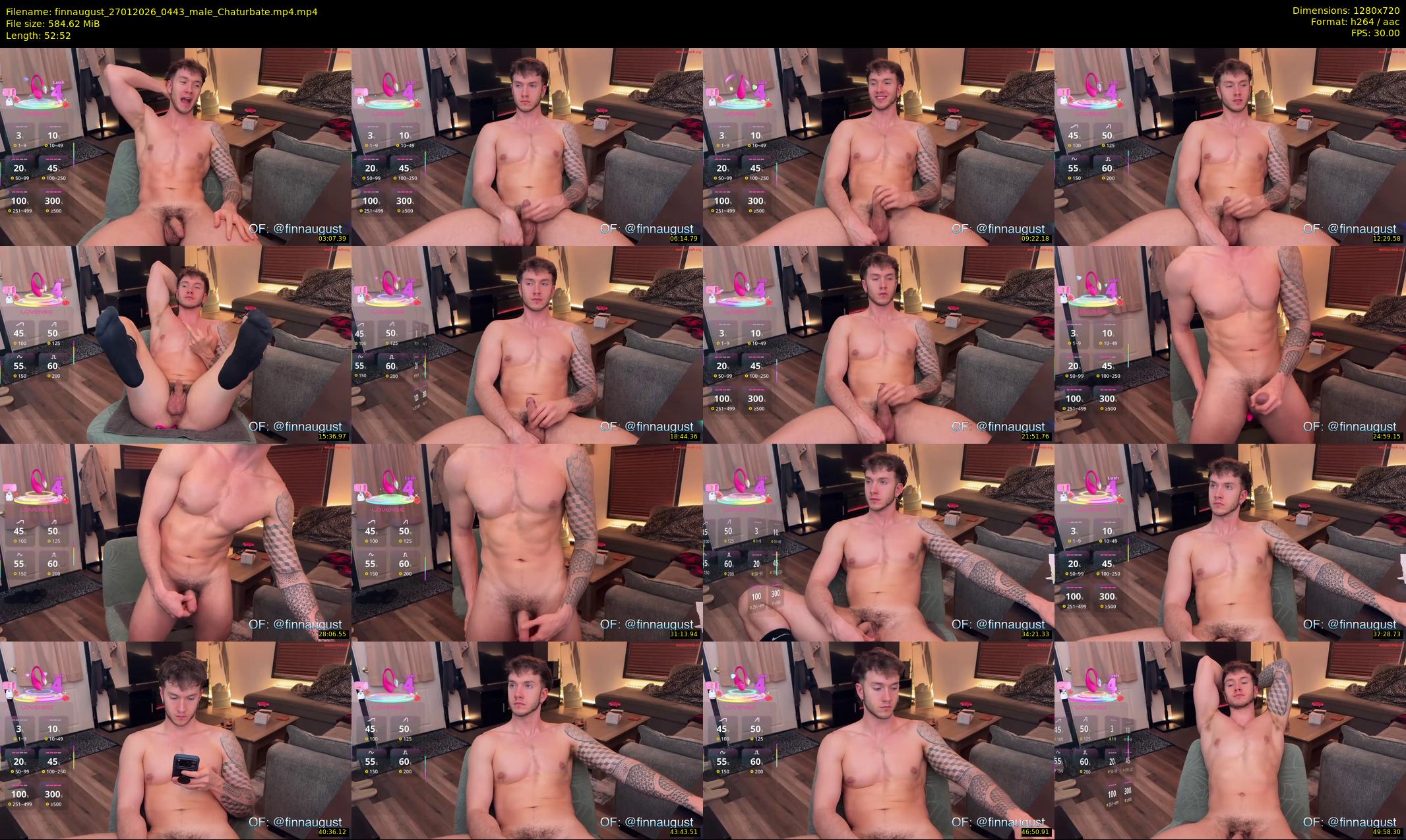 finnaugust — 53 minute Chaturbate male cam show recording, 720p, Jan 27, 2026