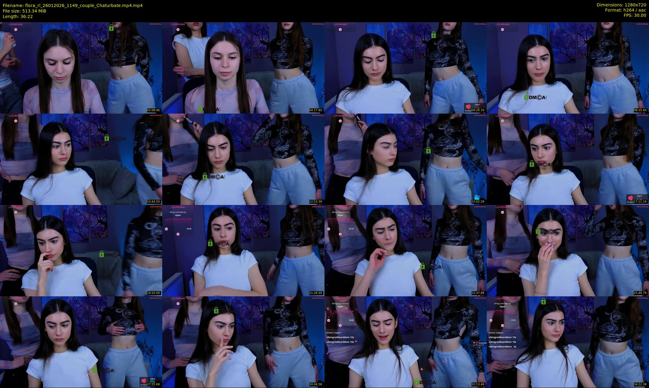 flora_ri — 37 minute Chaturbate female cam show recording, 720p, Jan 26, 2026