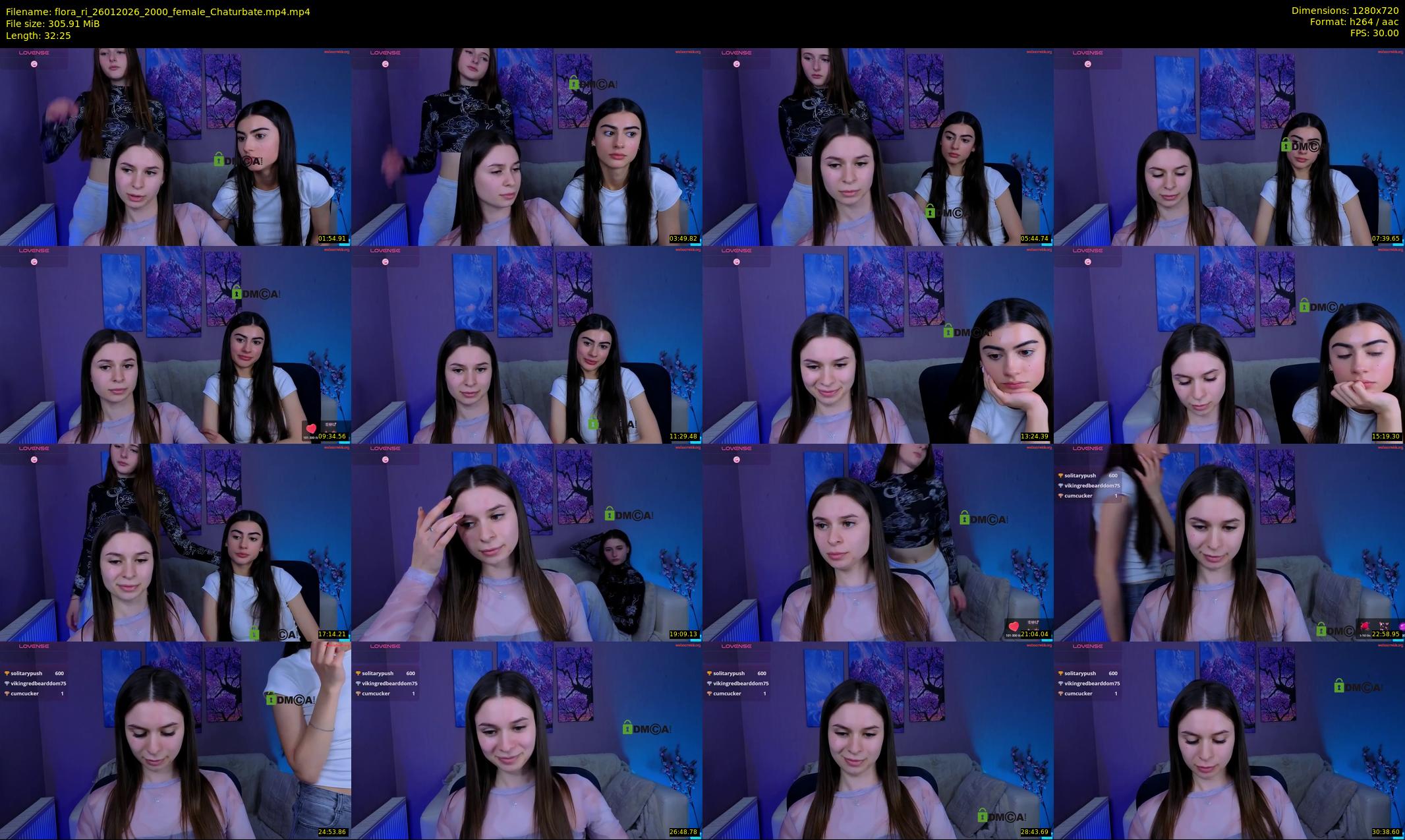 flora_ri — 33 minute Chaturbate female cam show recording, 720p, Jan 26, 2026