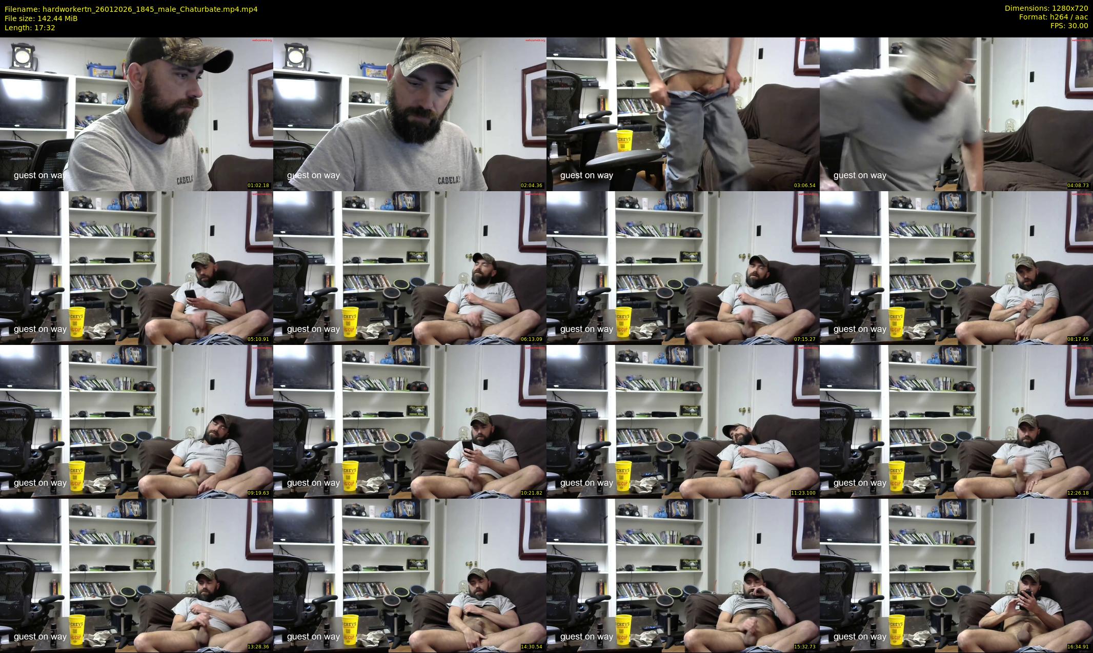 hardworkertn — 18 minute Chaturbate male cam show recording, 720p, Jan 26, 2026
