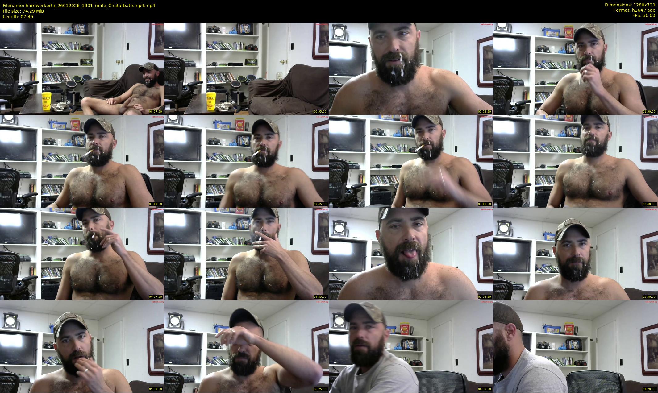 hardworkertn — 8 minute Chaturbate male cam show recording, 720p, Jan 26, 2026