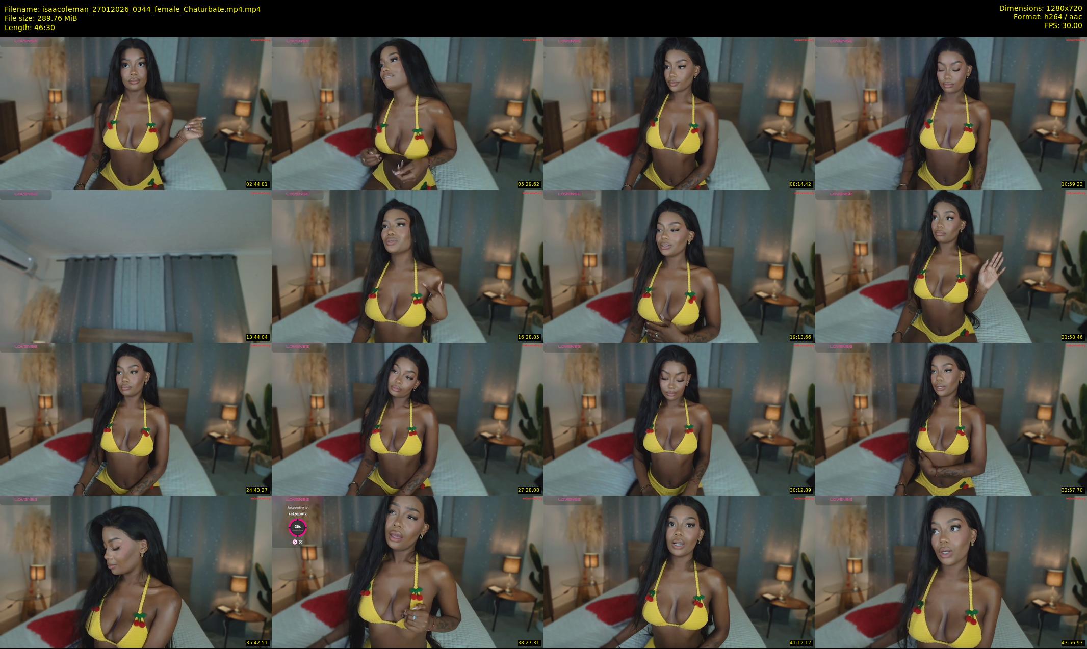 isaacoleman — 47 minute Chaturbate female cam show recording, 720p, Jan 27, 2026