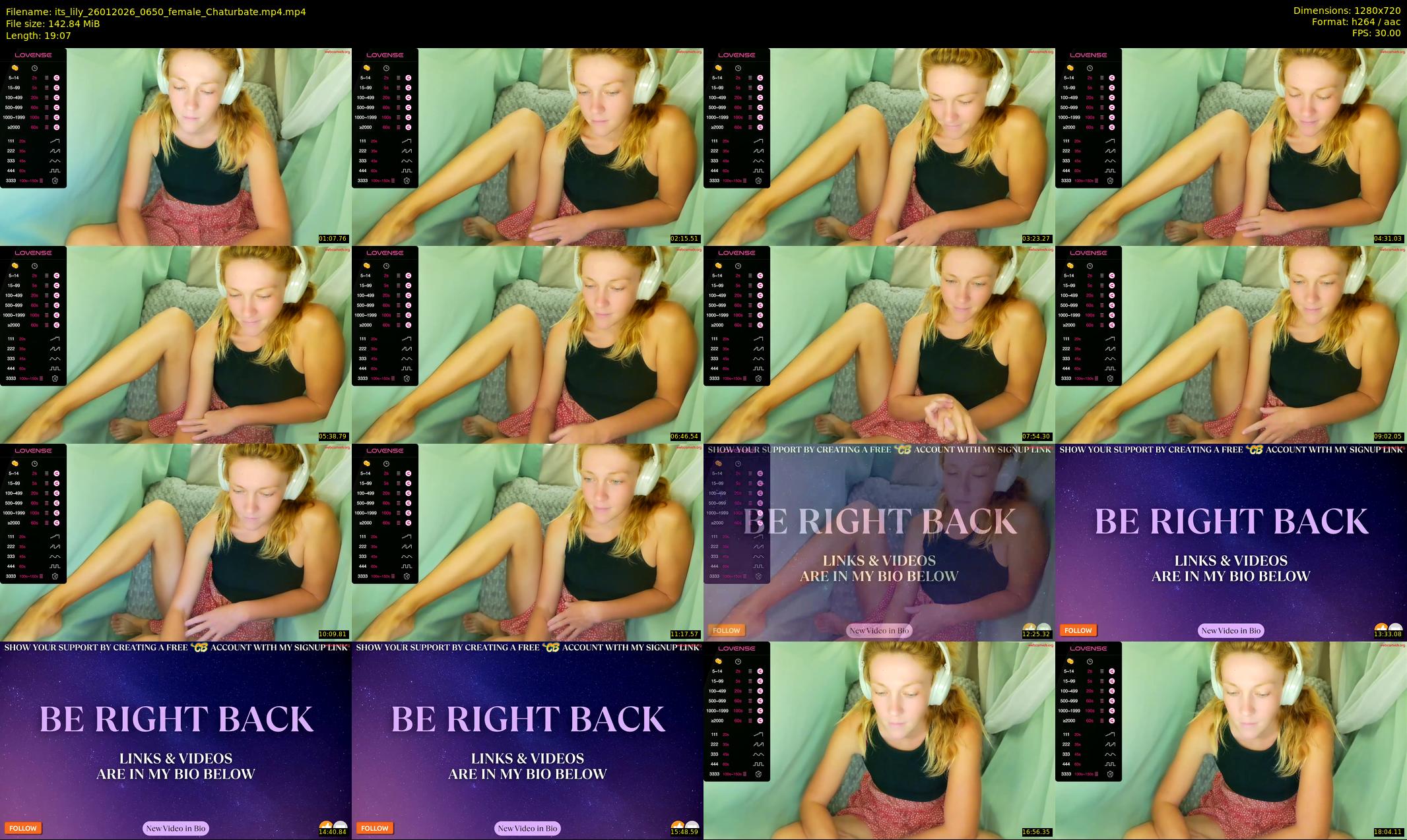 its_lily — 20 minute Chaturbate female cam show recording, 720p, Jan 26, 2026