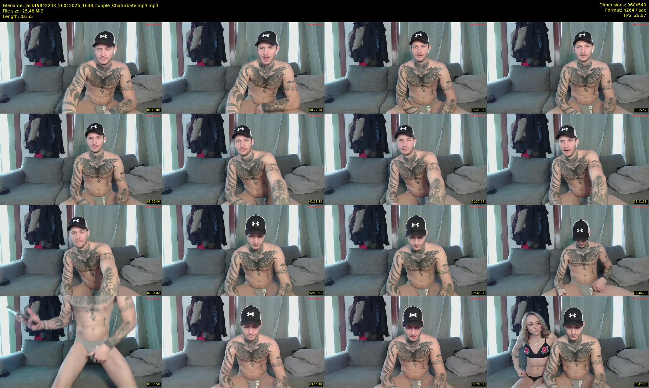 jack19942248 — 4 minute Chaturbate couple cam show recording, 480p, Jan 26, 2026