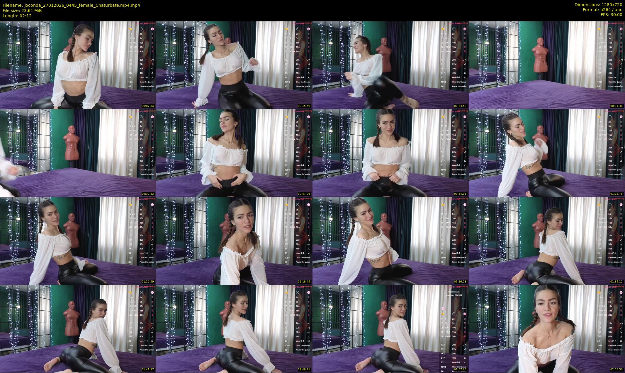 joconda — 3 minute Chaturbate female cam show recording, 720p, Jan 27, 2026