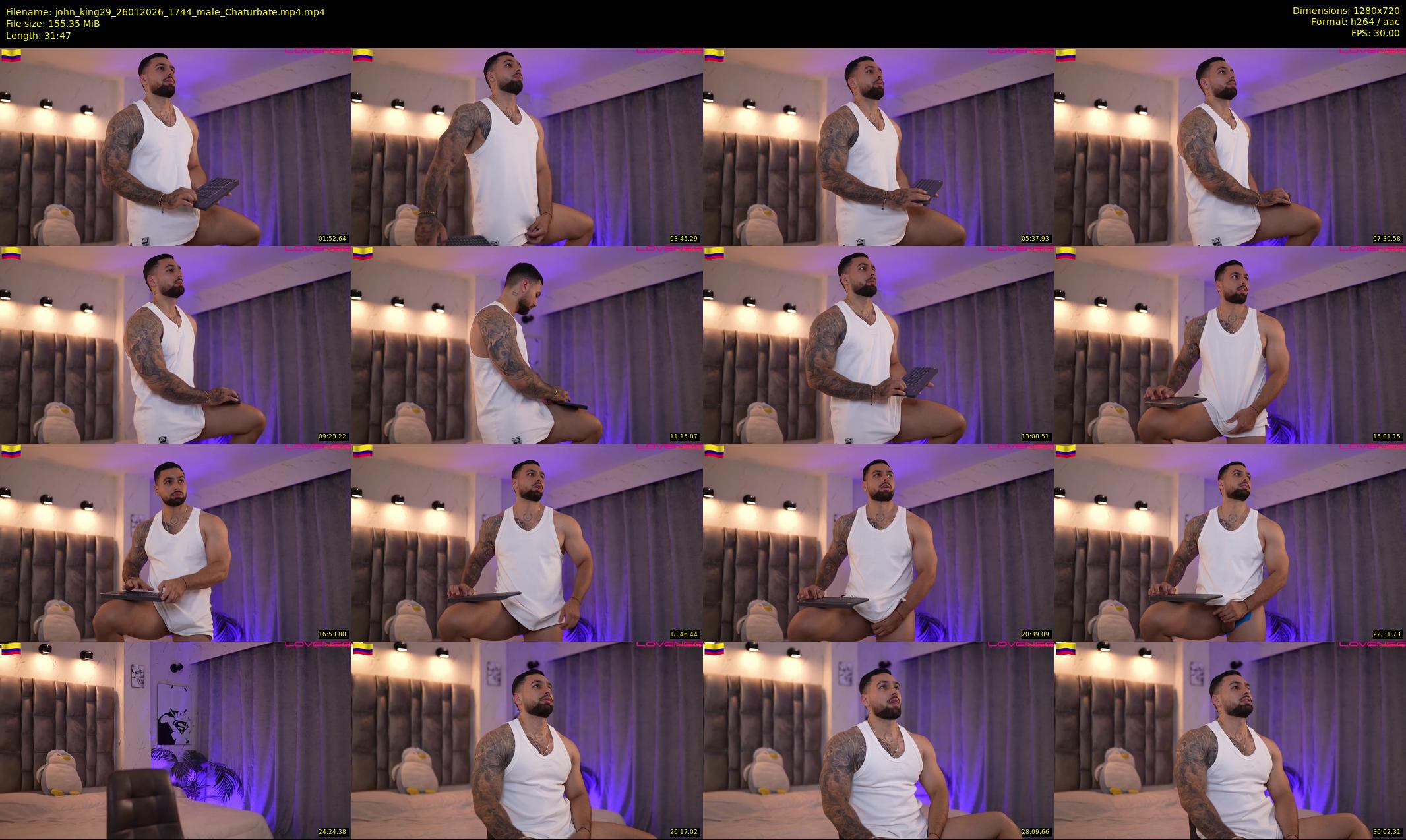 john_king29 — 32 minute Chaturbate male cam show recording, 720p, Jan 26, 2026
