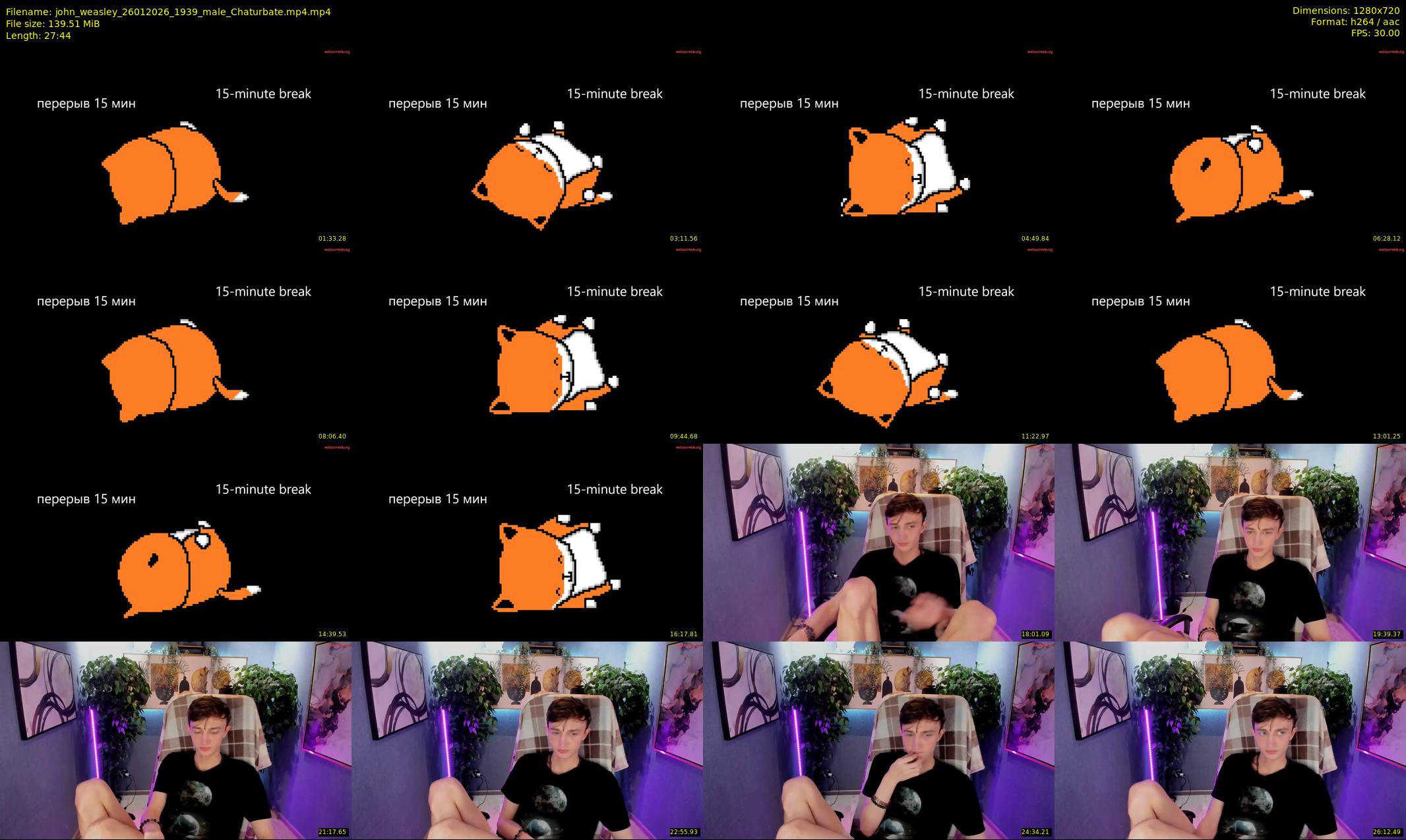 john_weasley — 28 minute Chaturbate male cam show recording, 720p, Jan 26, 2026