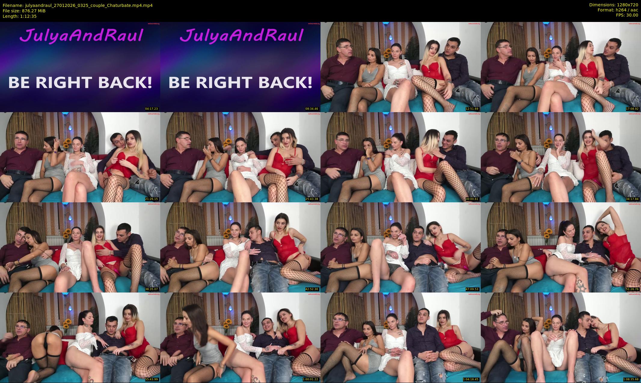 julyaandraul — 73 minute Chaturbate couple cam show recording, 720p, Jan 27, 2026