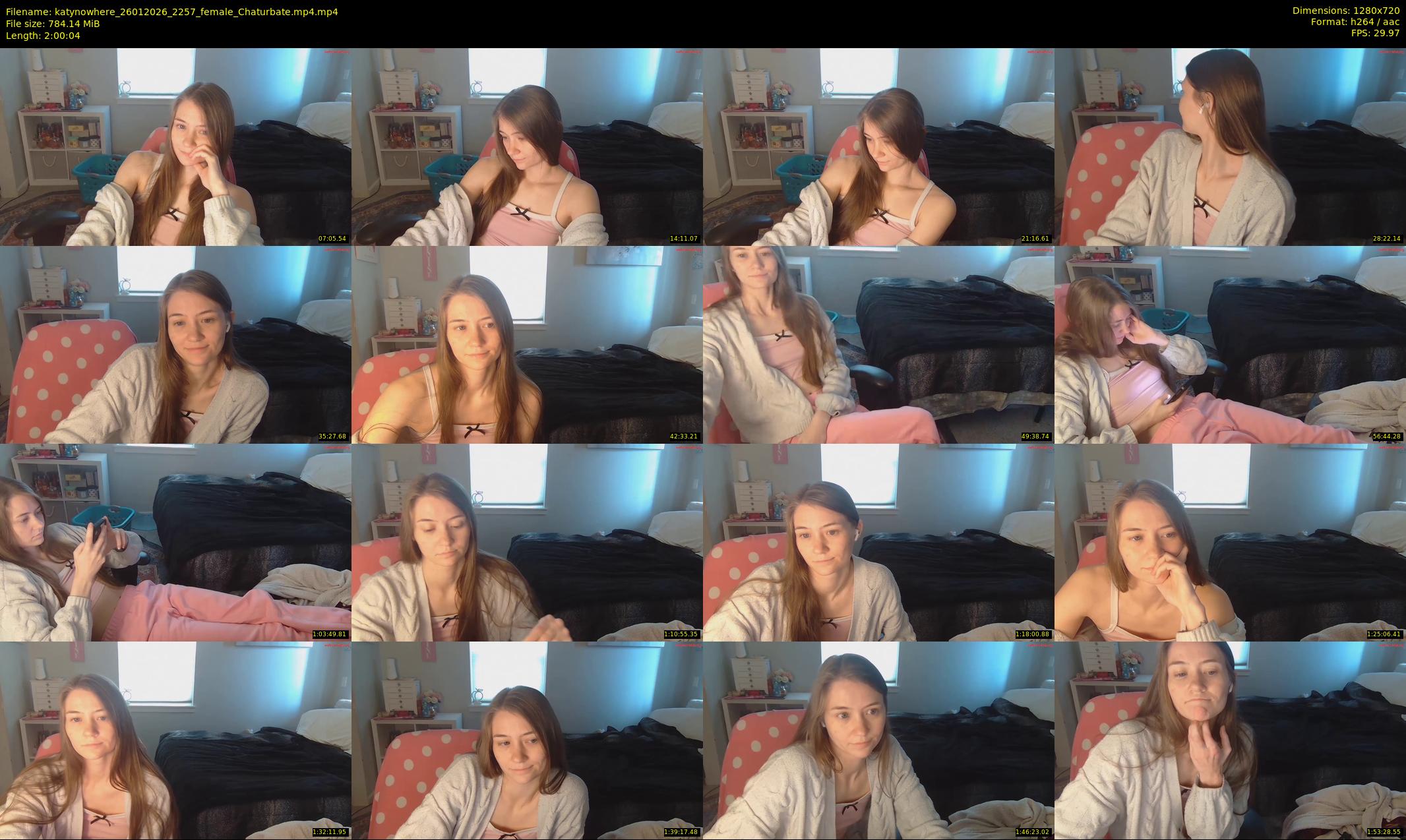 katynowhere — 121 minute Chaturbate female cam show recording, 720p, Jan 26, 2026