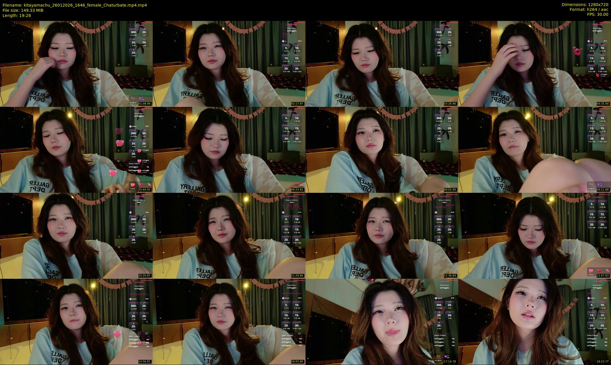 kitayamachu — 20 minute Chaturbate female cam show recording, 720p, Jan 26, 2026
