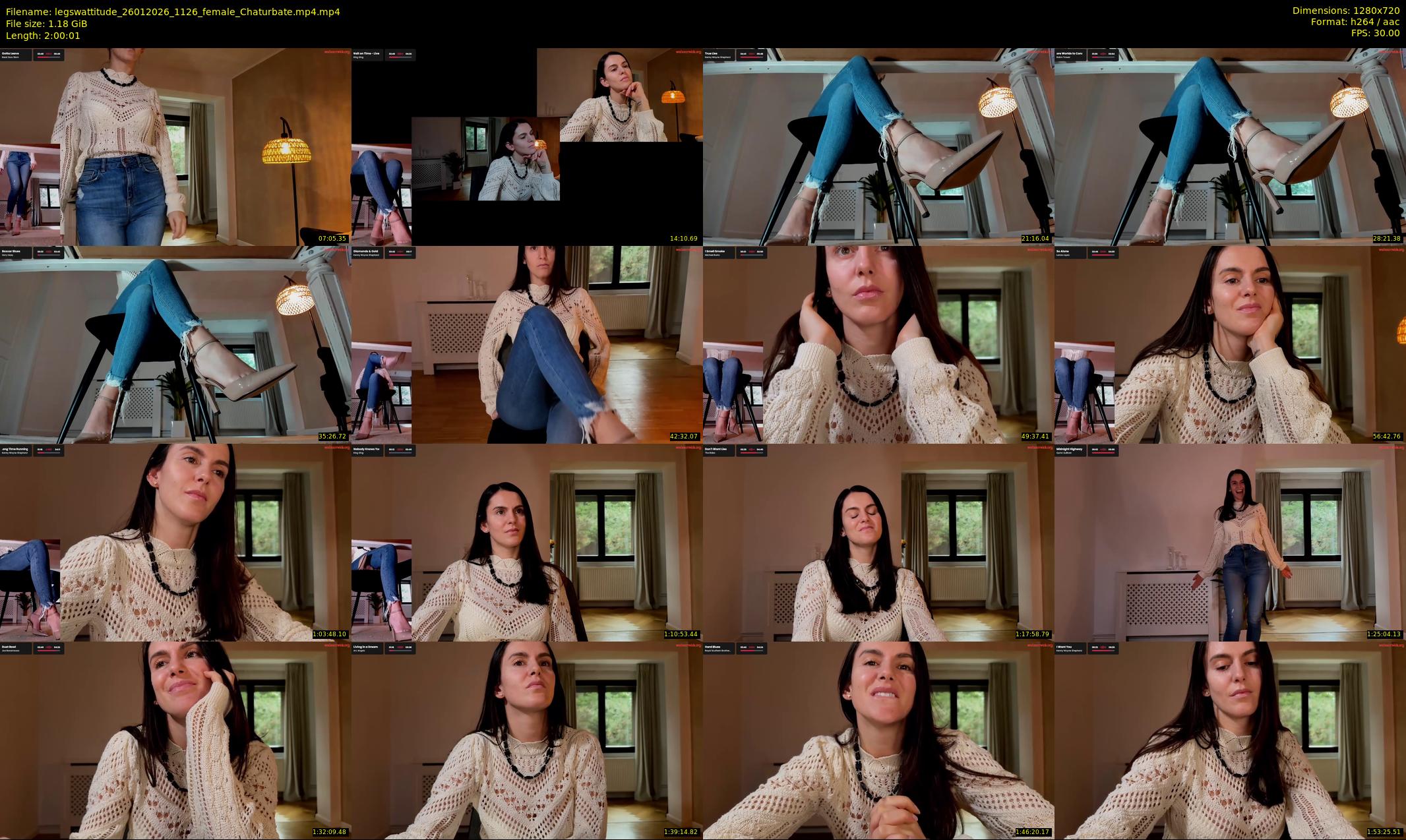 legswattitude — 121 minute Chaturbate female cam show recording, 720p, Jan 26, 2026