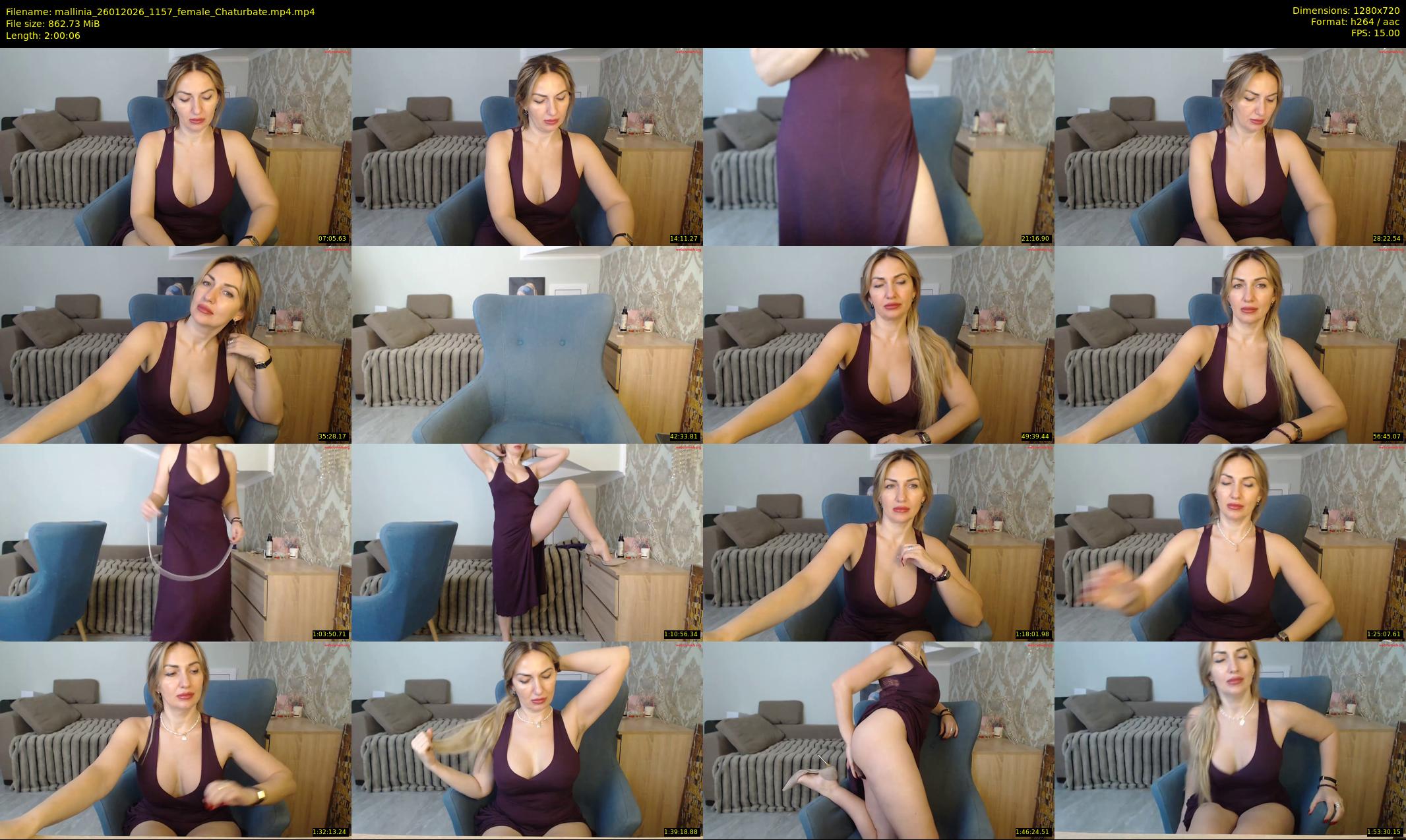 mallinia — 121 minute Chaturbate female cam show recording, 720p, Jan 26, 2026