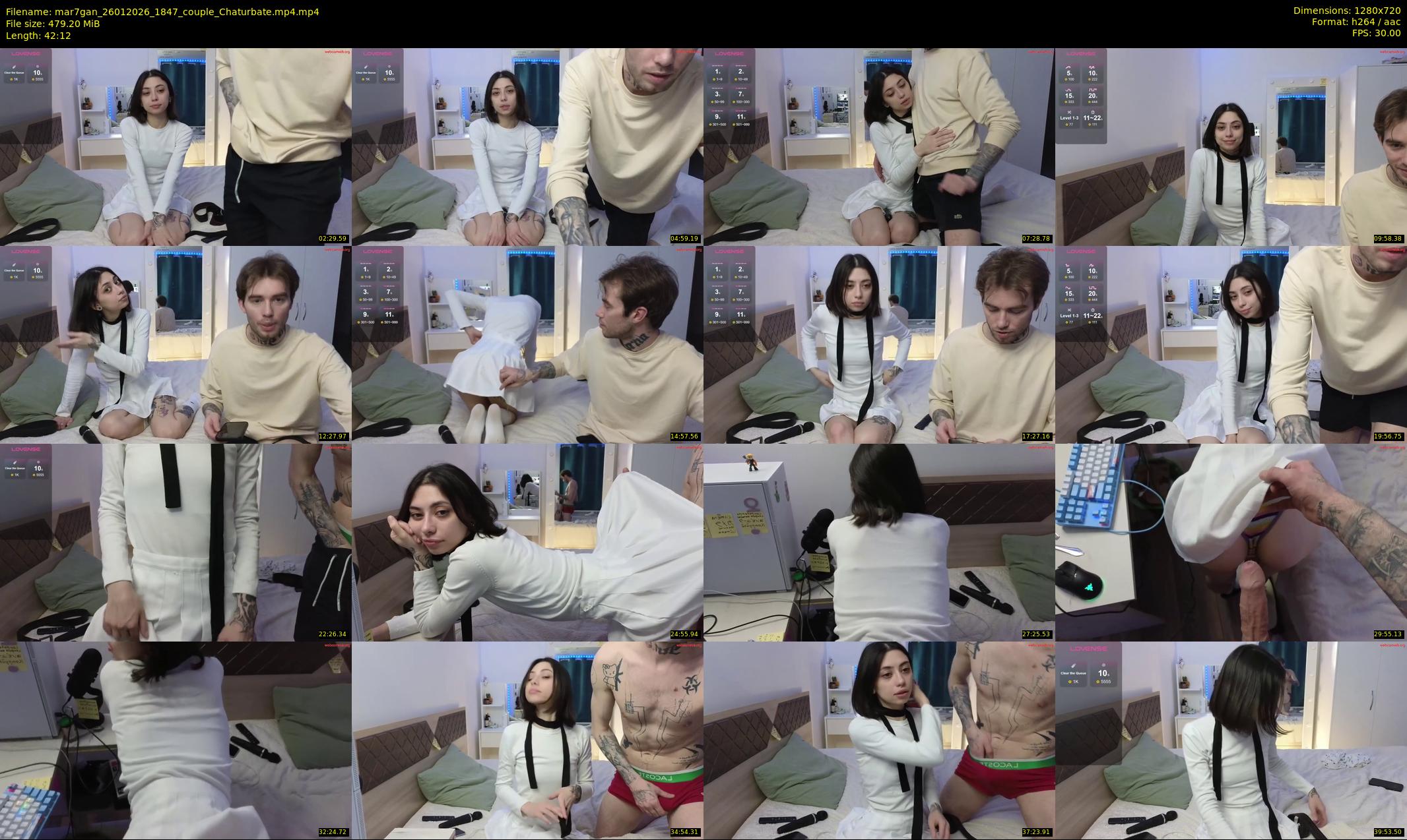 mar7gan — 43 minute Chaturbate couple cam show recording, 720p, Jan 26, 2026