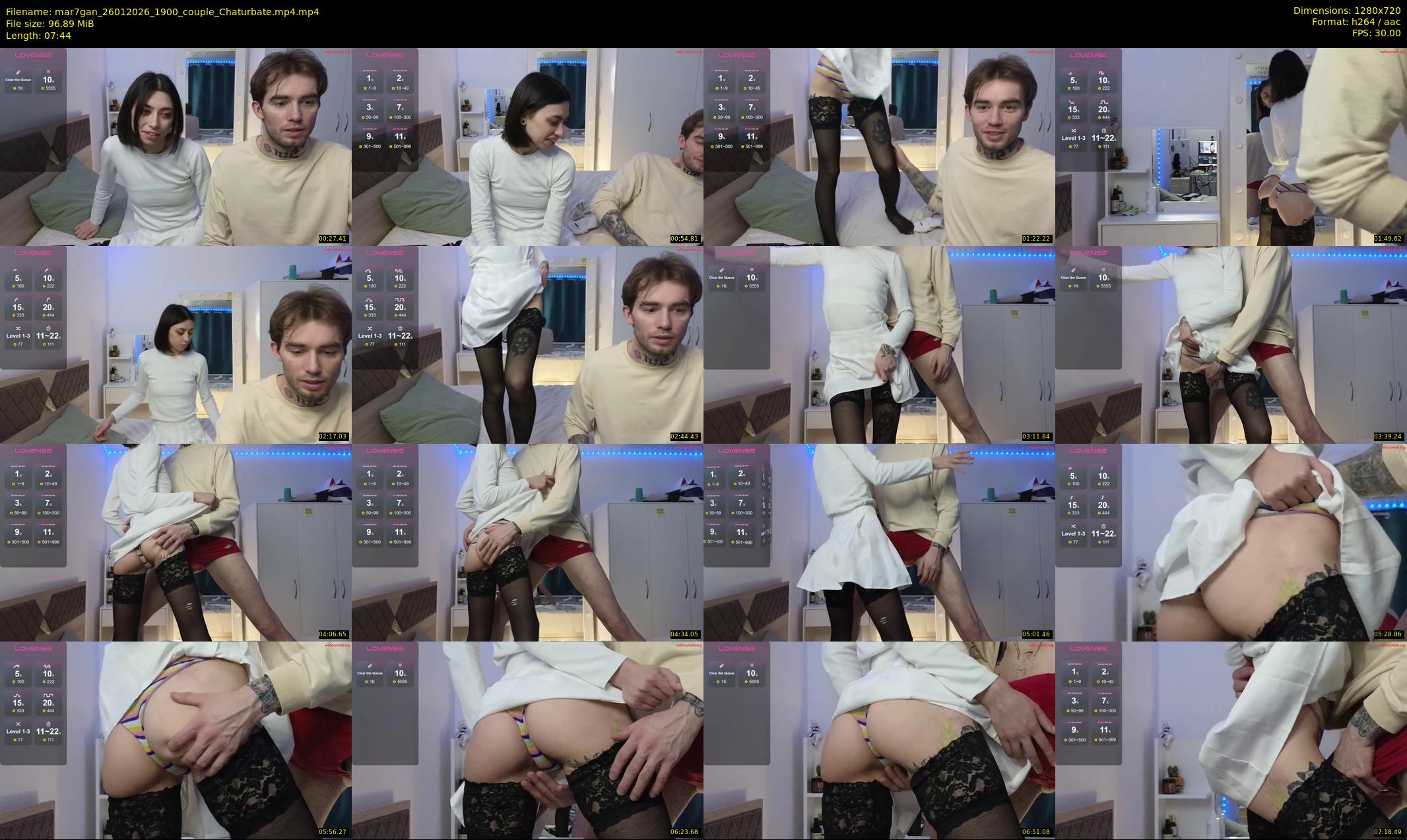 mar7gan — 8 minute Chaturbate couple cam show recording, 720p, Jan 26, 2026