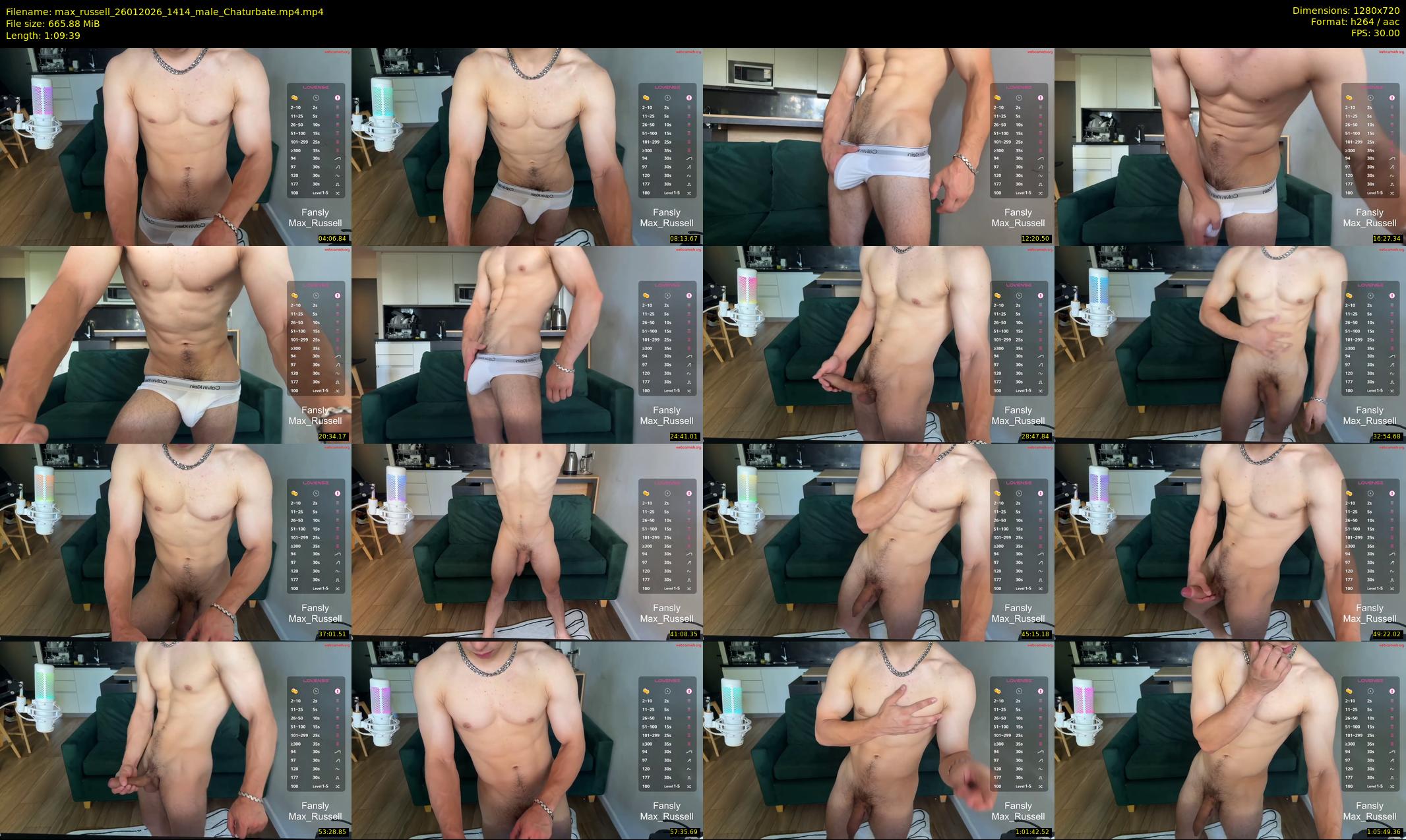 max_russell — 70 minute Chaturbate male cam show recording, 720p, Jan 26, 2026