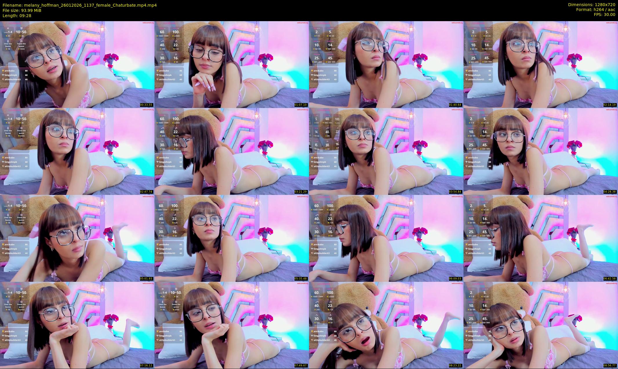 melany_hoffman — 10 minute Chaturbate female cam show recording, 720p, Jan 26, 2026