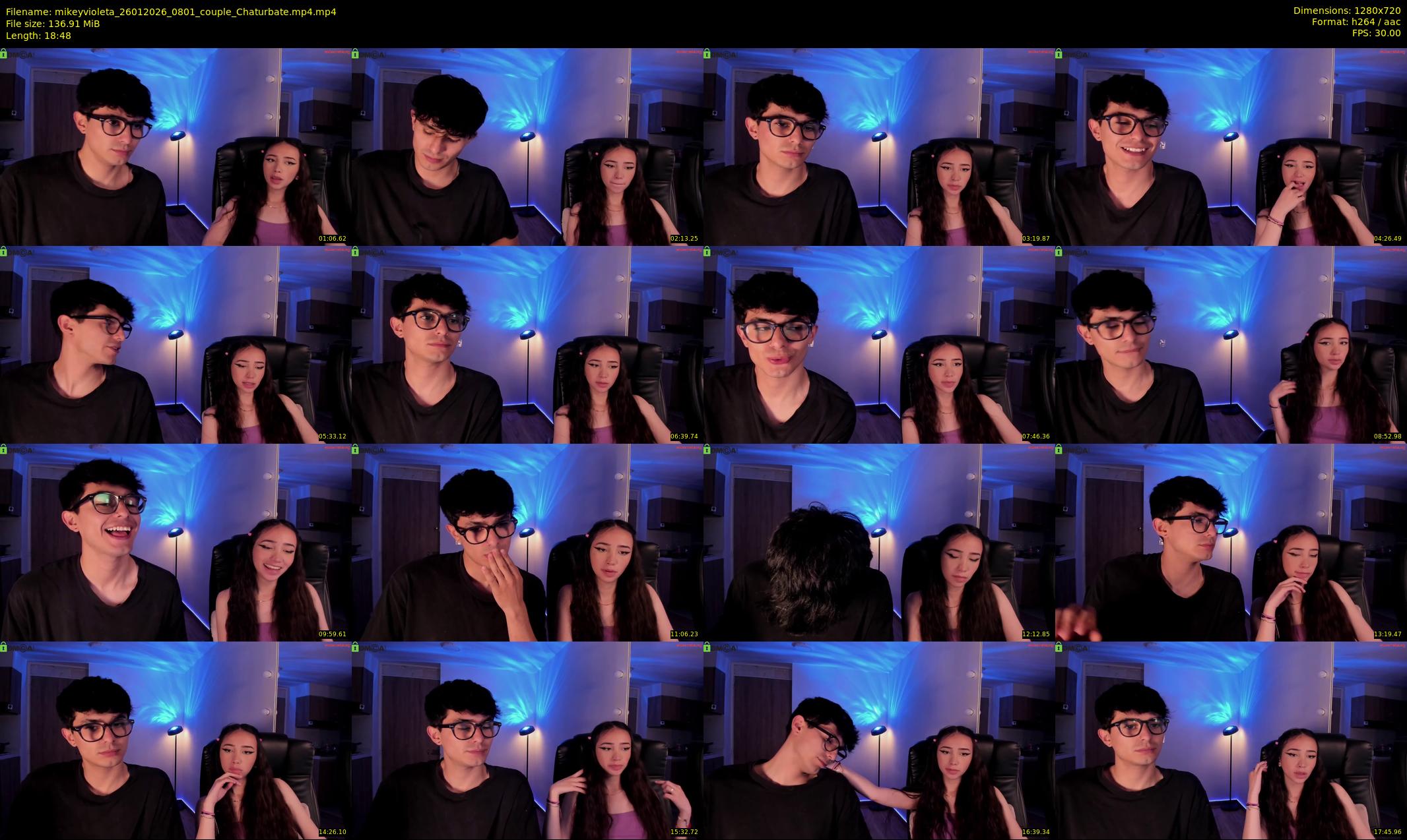 mikeyvioleta — 19 minute Chaturbate couple cam show recording, 720p, Jan 26, 2026