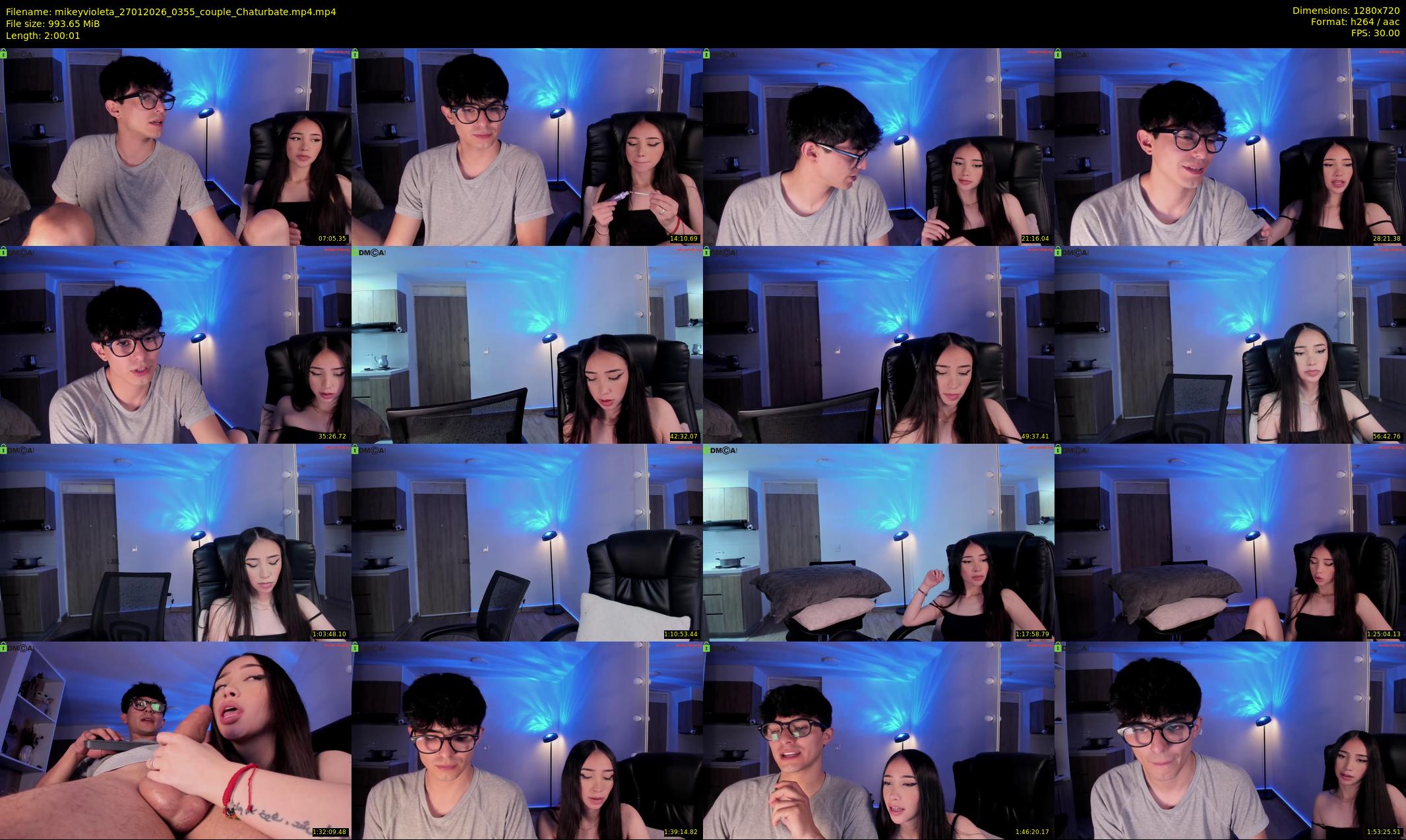 mikeyvioleta — 121 minute Chaturbate couple cam show recording, 720p, Jan 27, 2026
