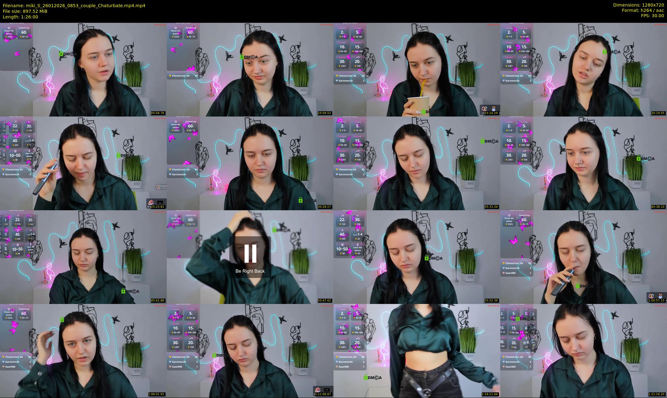 miki_ti — 86 minute Chaturbate female cam show recording, 720p, Jan 26, 2026