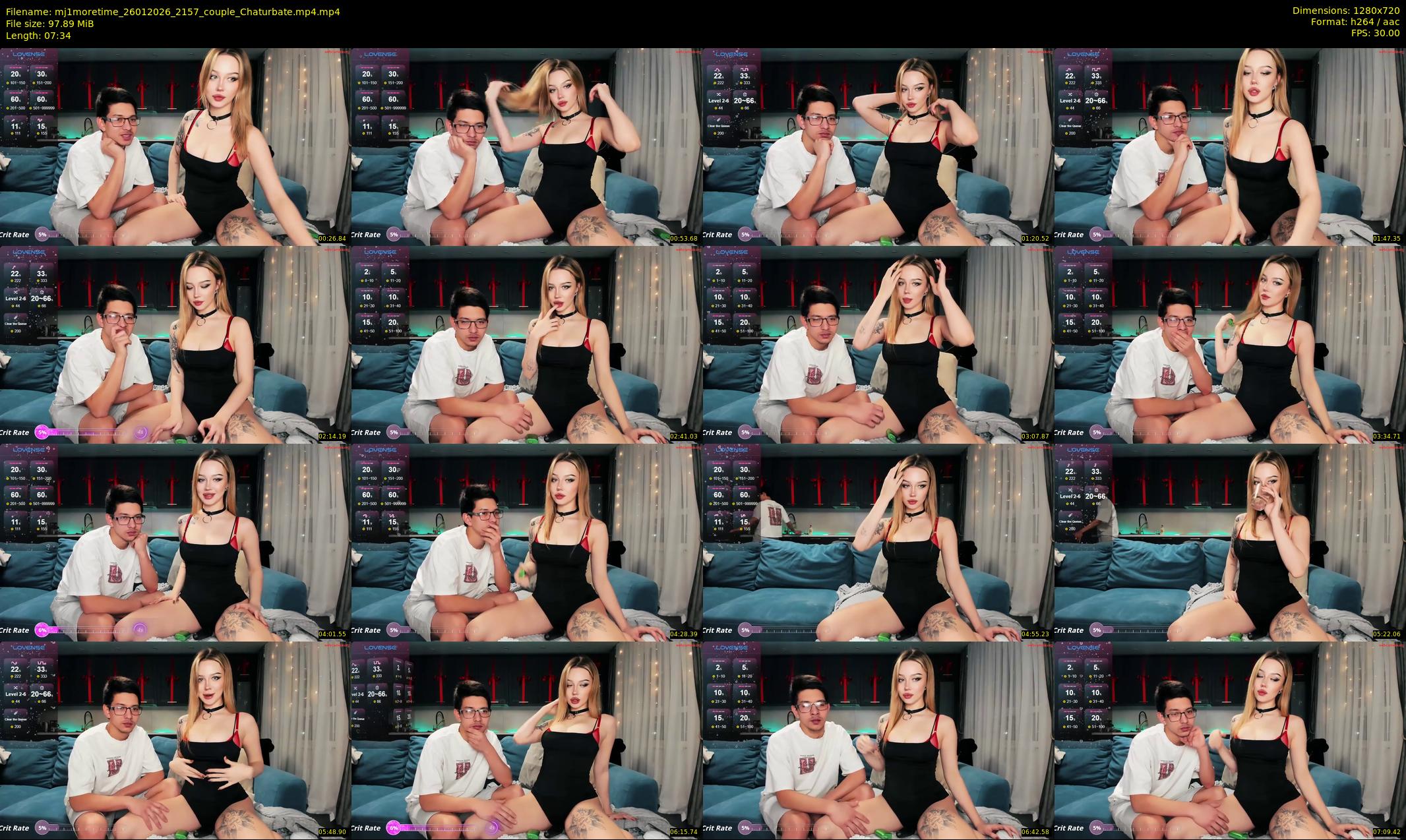 mj1moretime — 8 minute Chaturbate couple cam show recording, 720p, Jan 26, 2026