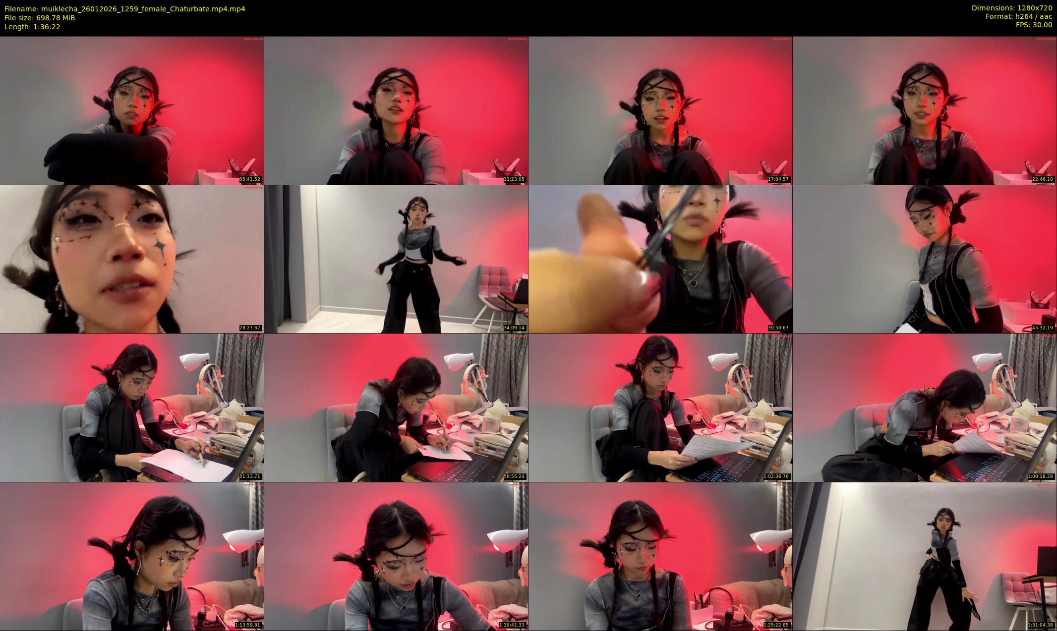 muiklecha — 97 minute Chaturbate female cam show recording, 720p, Jan 26, 2026