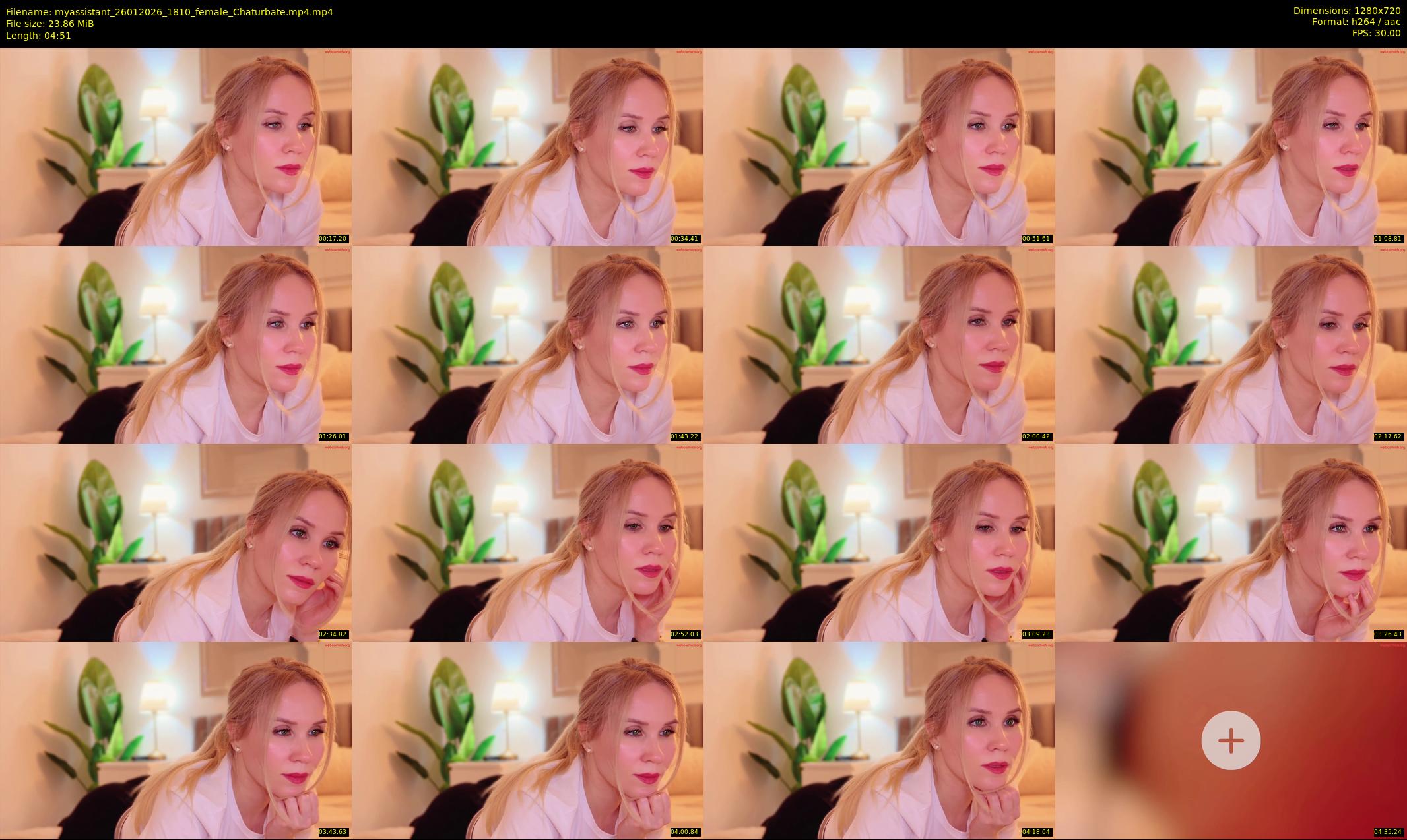 myassistant — 5 minute Chaturbate female cam show recording, 720p, Jan 26, 2026