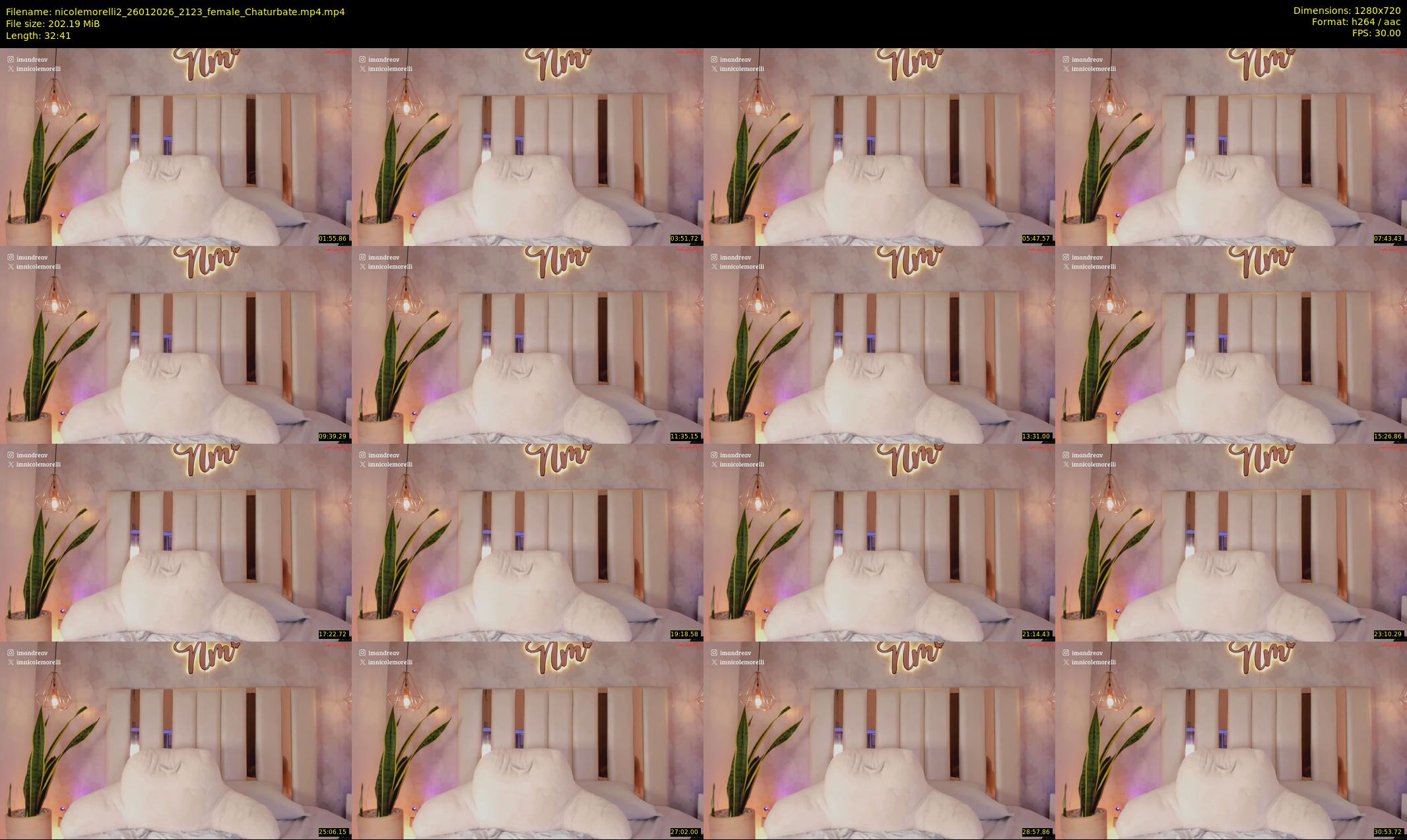 nicolemorelli2 — 33 minute Chaturbate female cam show recording, 720p, Jan 26, 2026