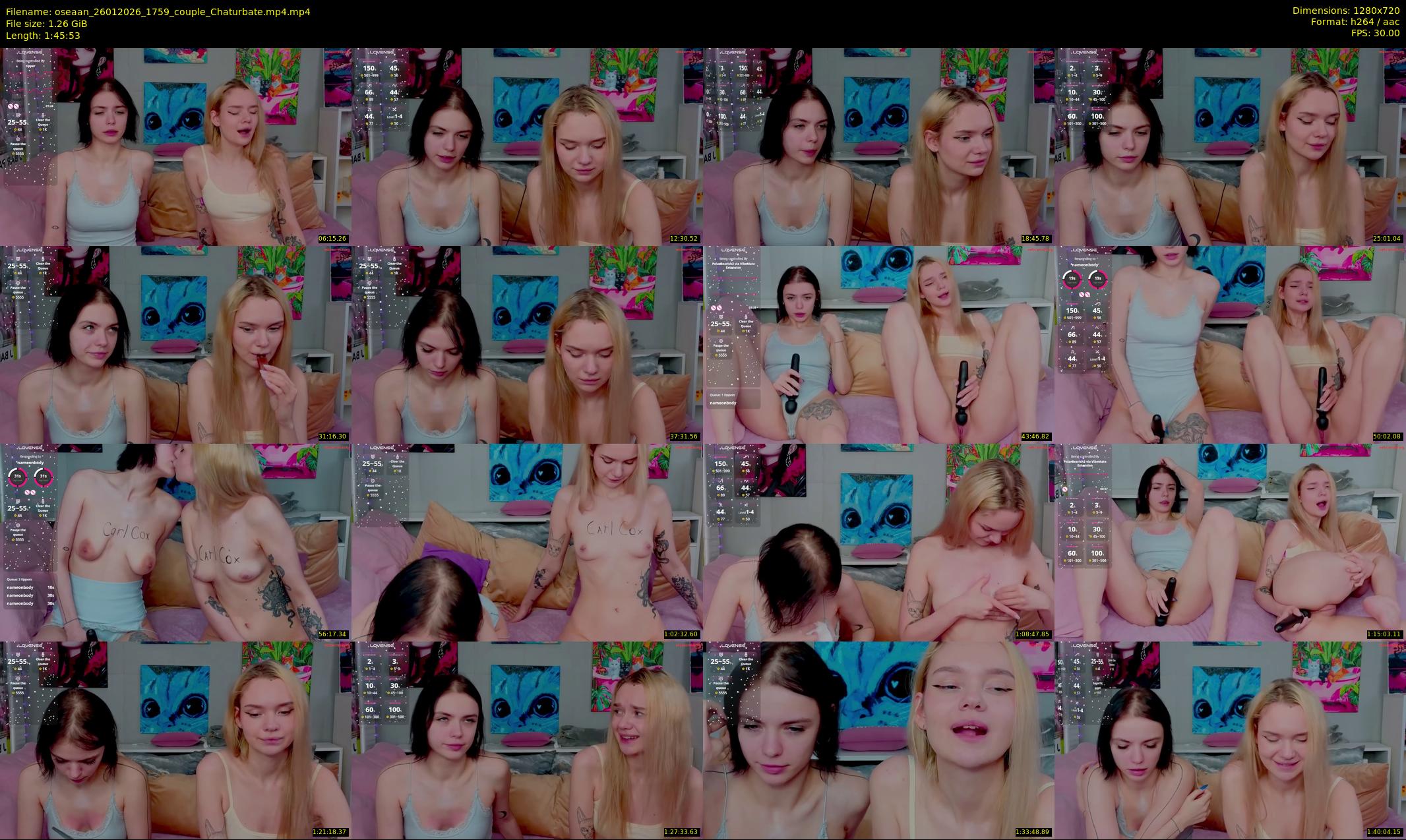 oseaan — 106 minute Chaturbate couple cam show recording, 720p, Jan 26, 2026