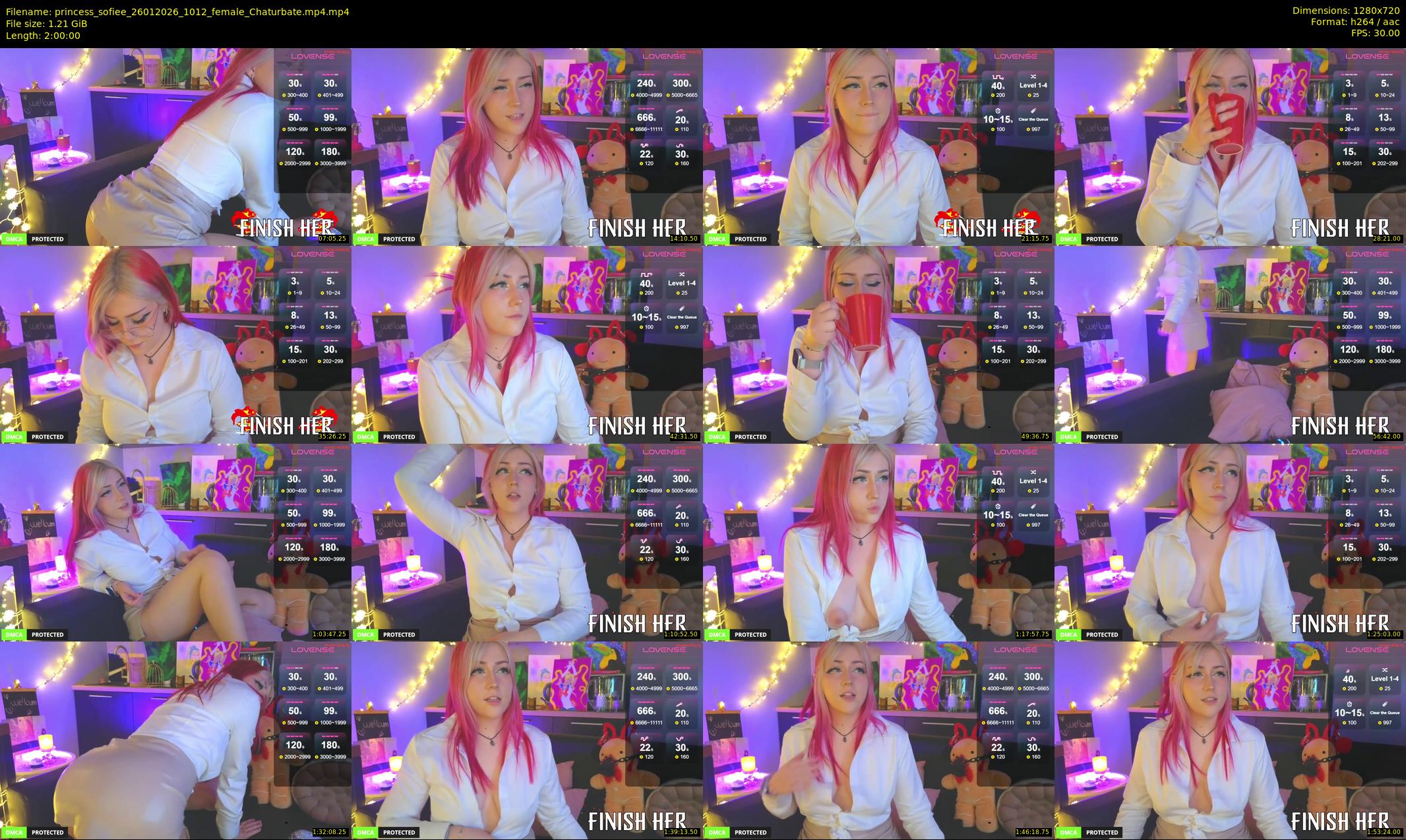 princess_sofiee — 120 minute Chaturbate female cam show recording, 720p, Jan 26, 2026