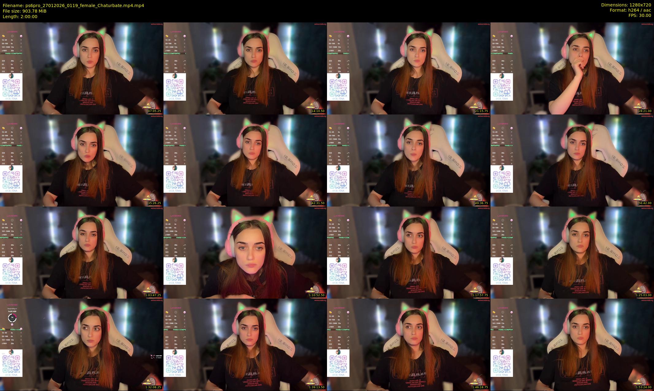 ps6pro — 120 minute Chaturbate female cam show recording, 720p, Jan 27, 2026