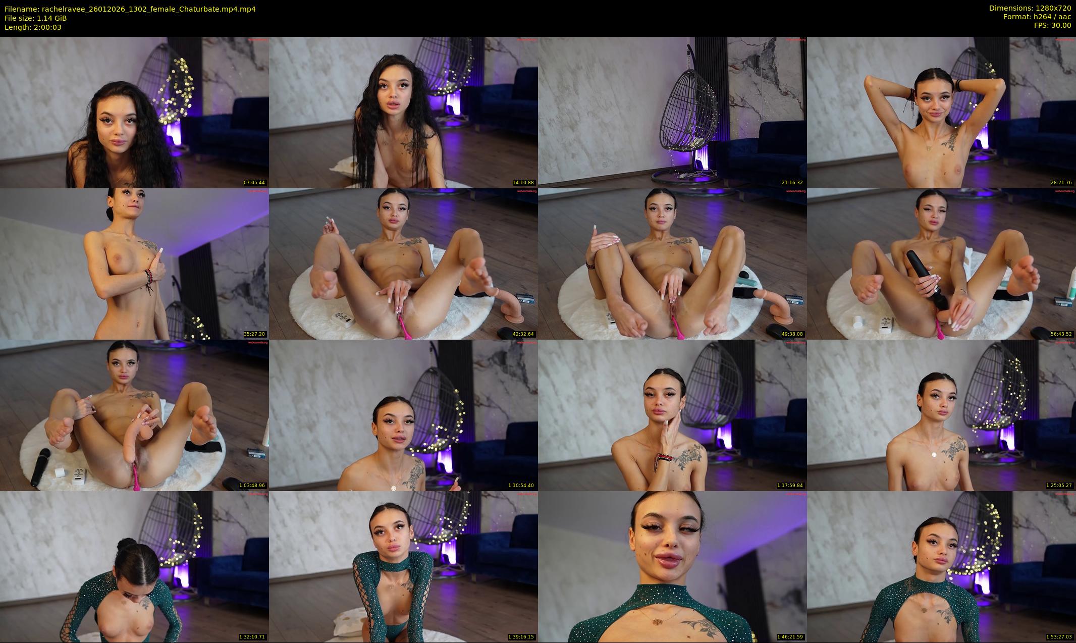 rachelravee — 121 minute Chaturbate female cam show recording, 720p, Jan 26, 2026
