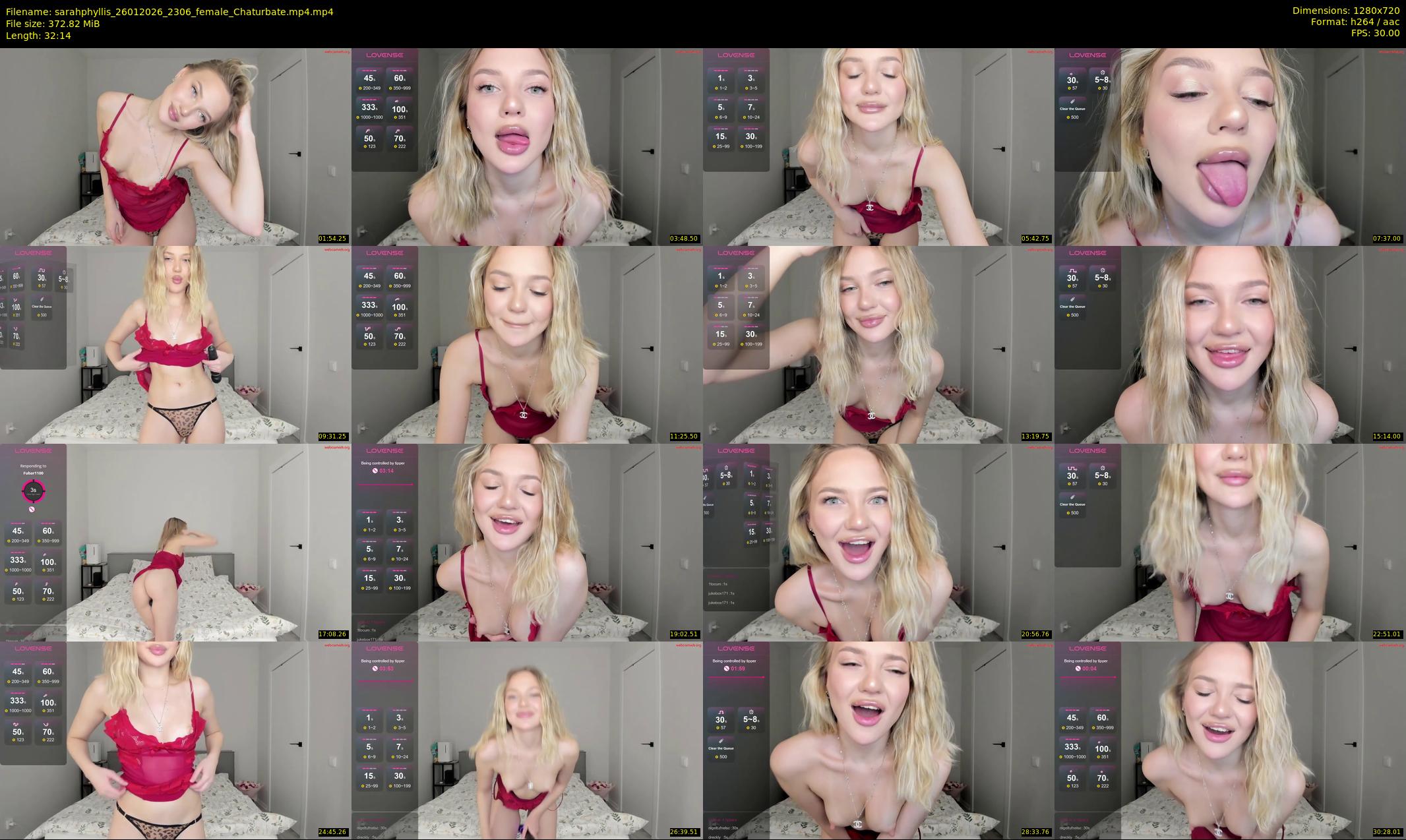 sarahphyllis — 33 minute Chaturbate female cam show recording, 720p, Jan 26, 2026