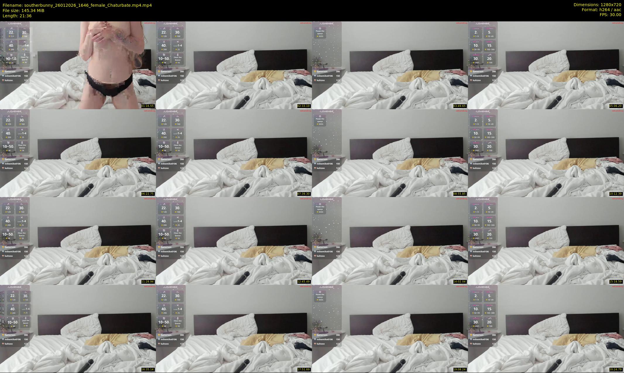 southerbunny — 22 minute Chaturbate female cam show recording, 720p, Jan 26, 2026