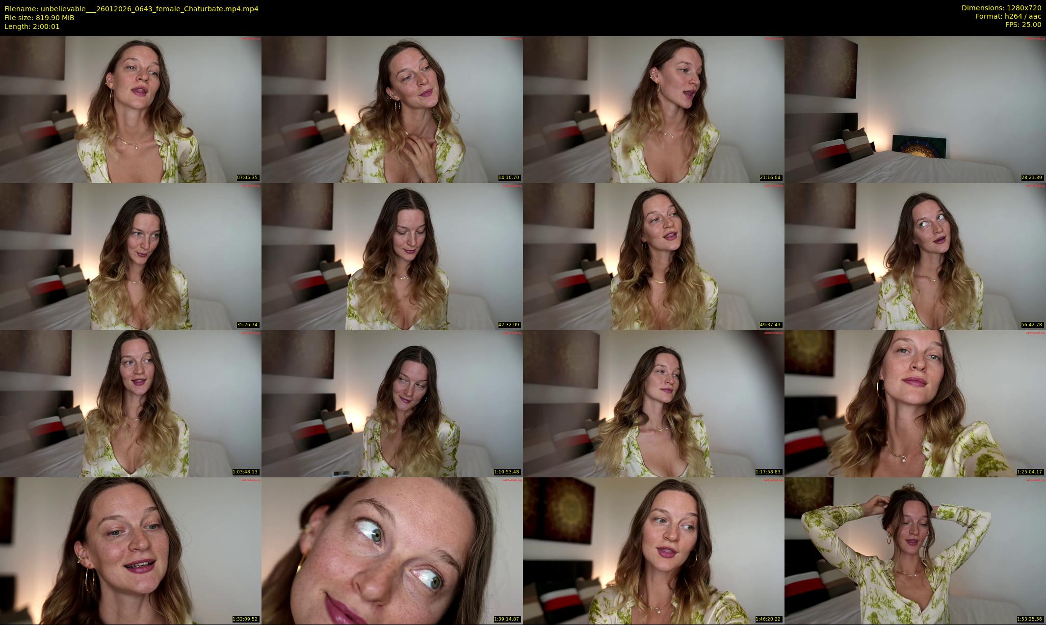 unbelievable__ — 121 minute Chaturbate female cam show recording, 720p, Jan 26, 2026