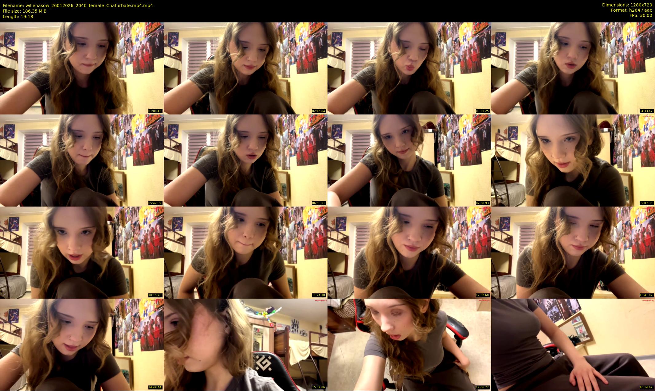 willenasow — 20 minute Chaturbate female cam show recording, 720p, Jan 26, 2026
