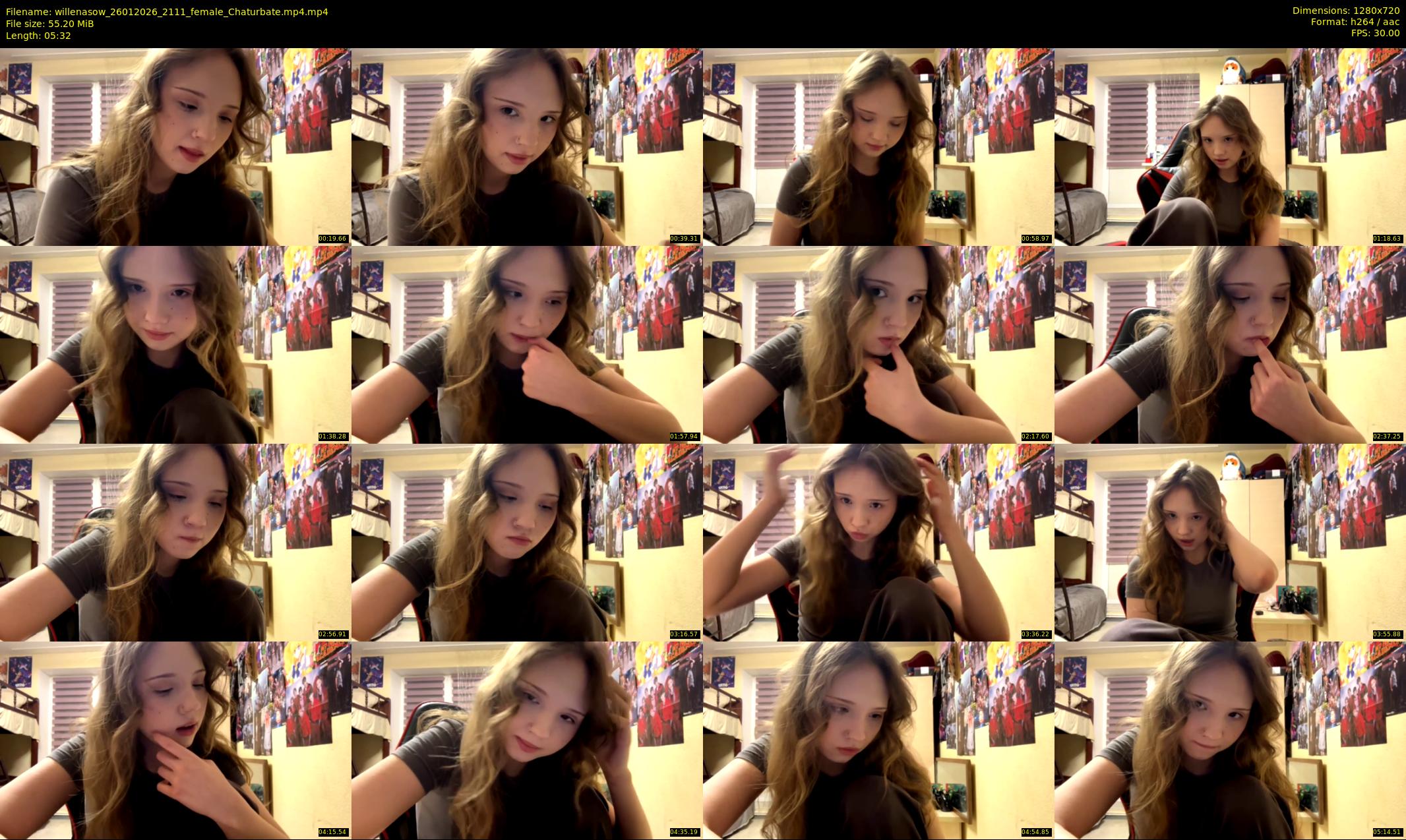 willenasow — 6 minute Chaturbate female cam show recording, 720p, Jan 26, 2026