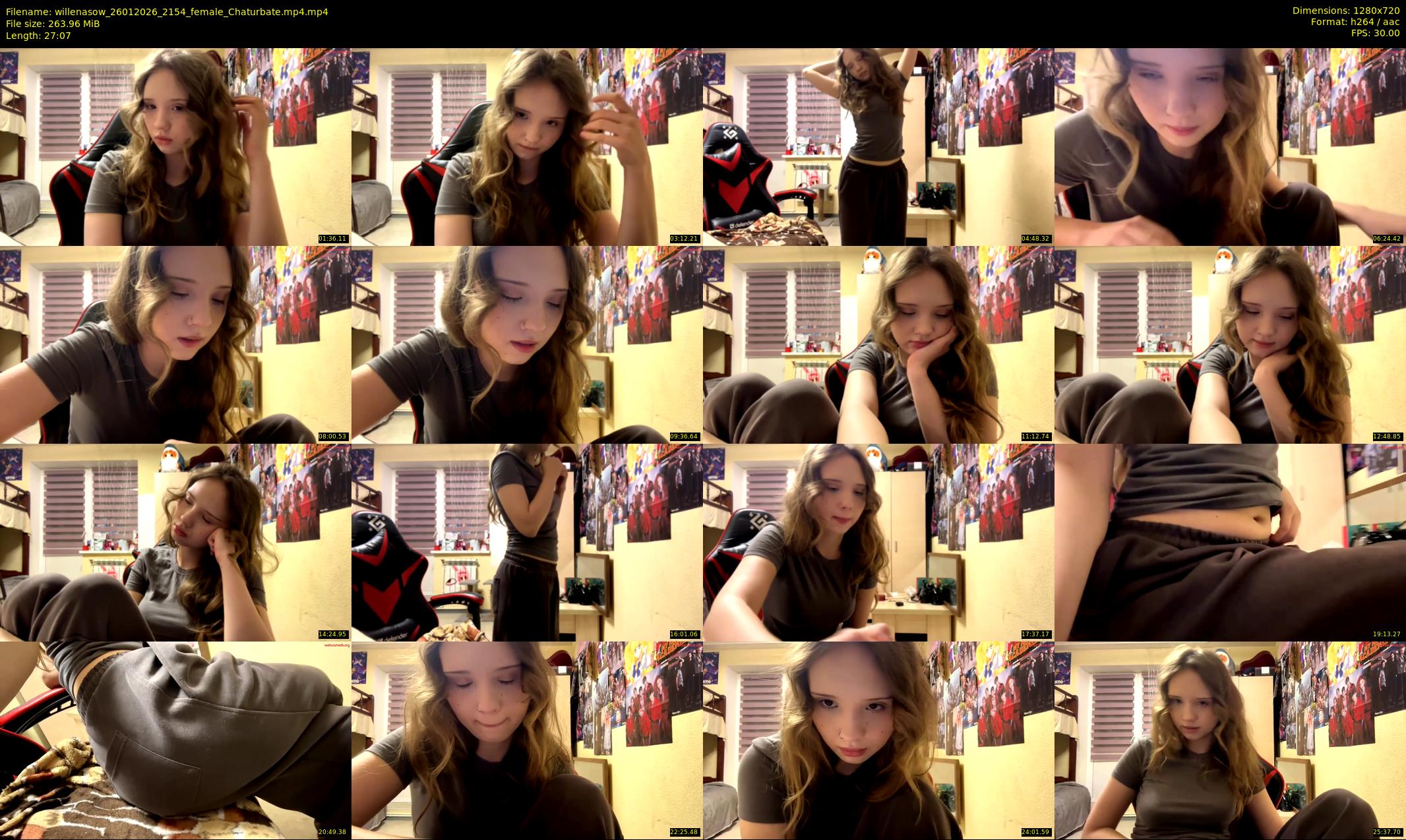 willenasow — 28 minute Chaturbate female cam show recording, 720p, Jan 26, 2026