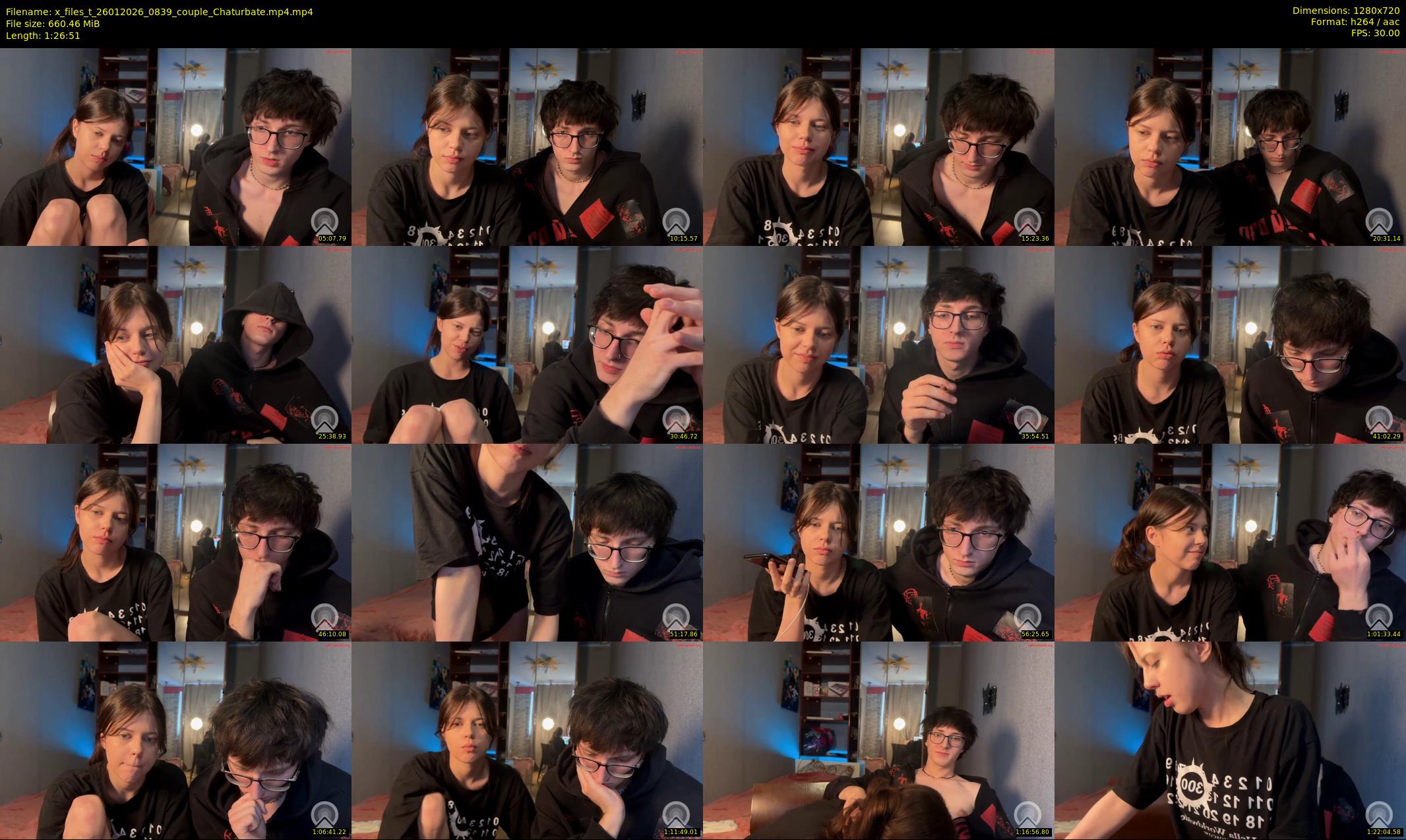 x_files_t — 87 minute Chaturbate couple cam show recording, 720p, Jan 26, 2026
