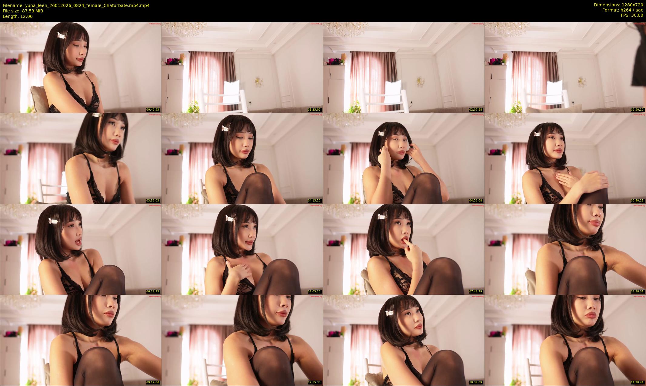 yuna_leen — 12 minute Chaturbate female cam show recording, 720p, Jan 26, 2026