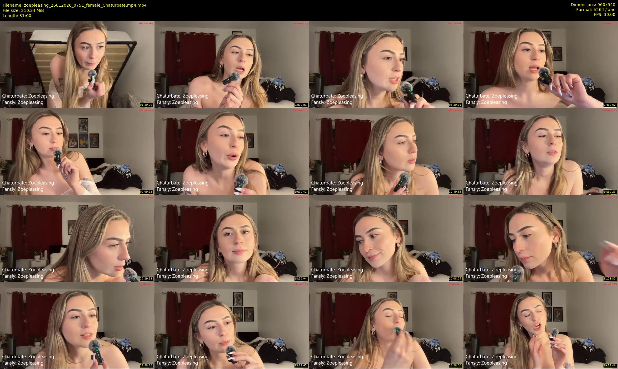 zoepleasing — 31 minute Chaturbate female cam show recording, 480p, Jan 26, 2026