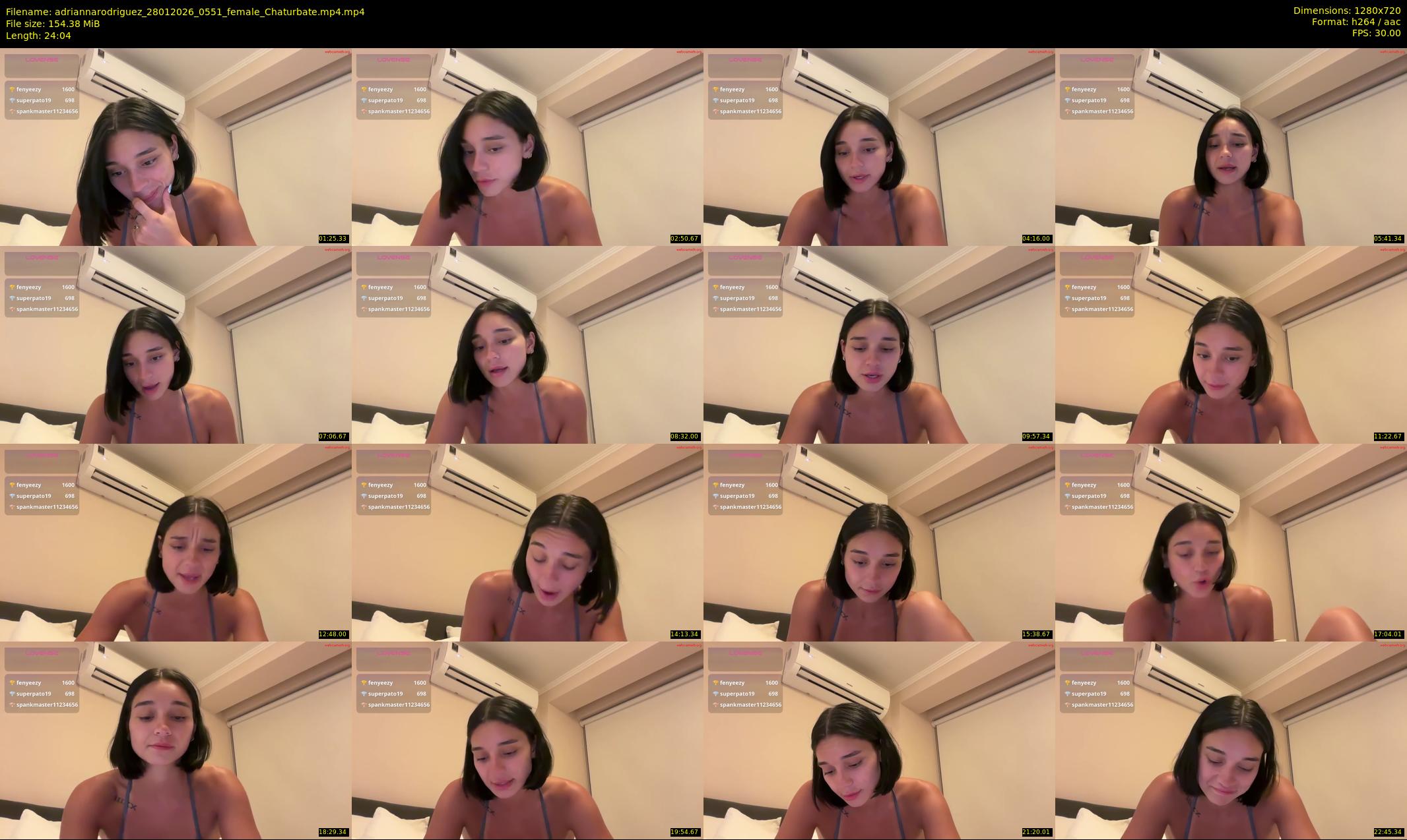 adriannarodriguez — 25 minute Chaturbate female cam show recording, 720p, Jan 28, 2026