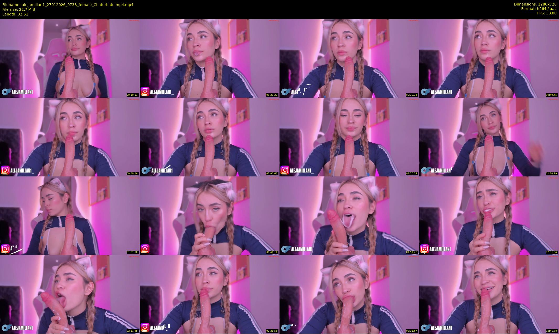 alejamillan1 — 3 minute Chaturbate female cam show recording, 720p, Jan 27, 2026