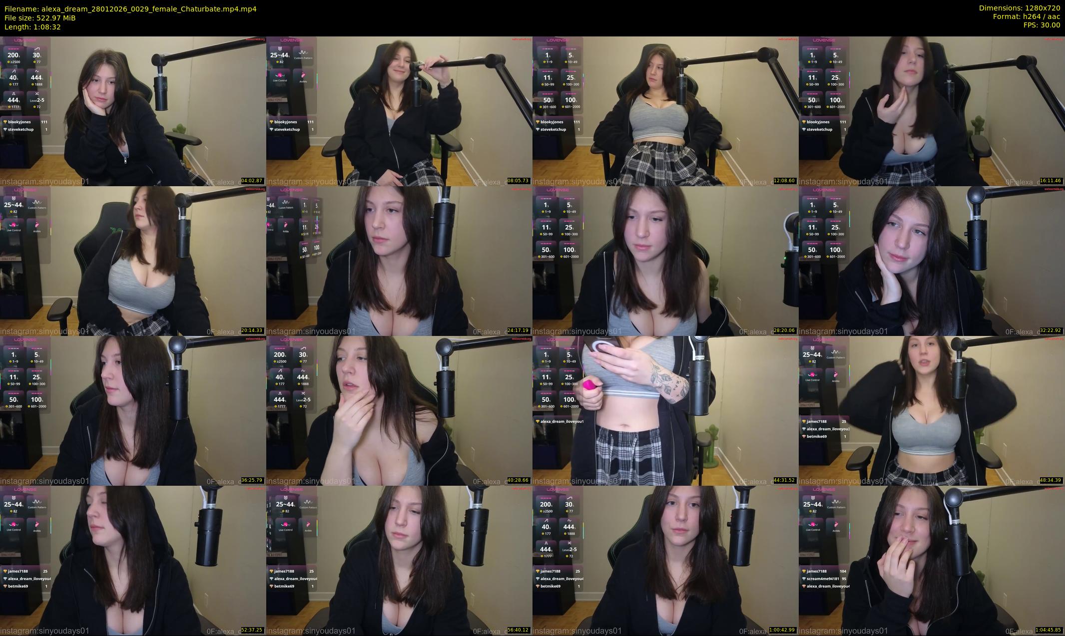 alexa_dream — 69 minute Chaturbate female cam show recording, 720p, Jan 28, 2026