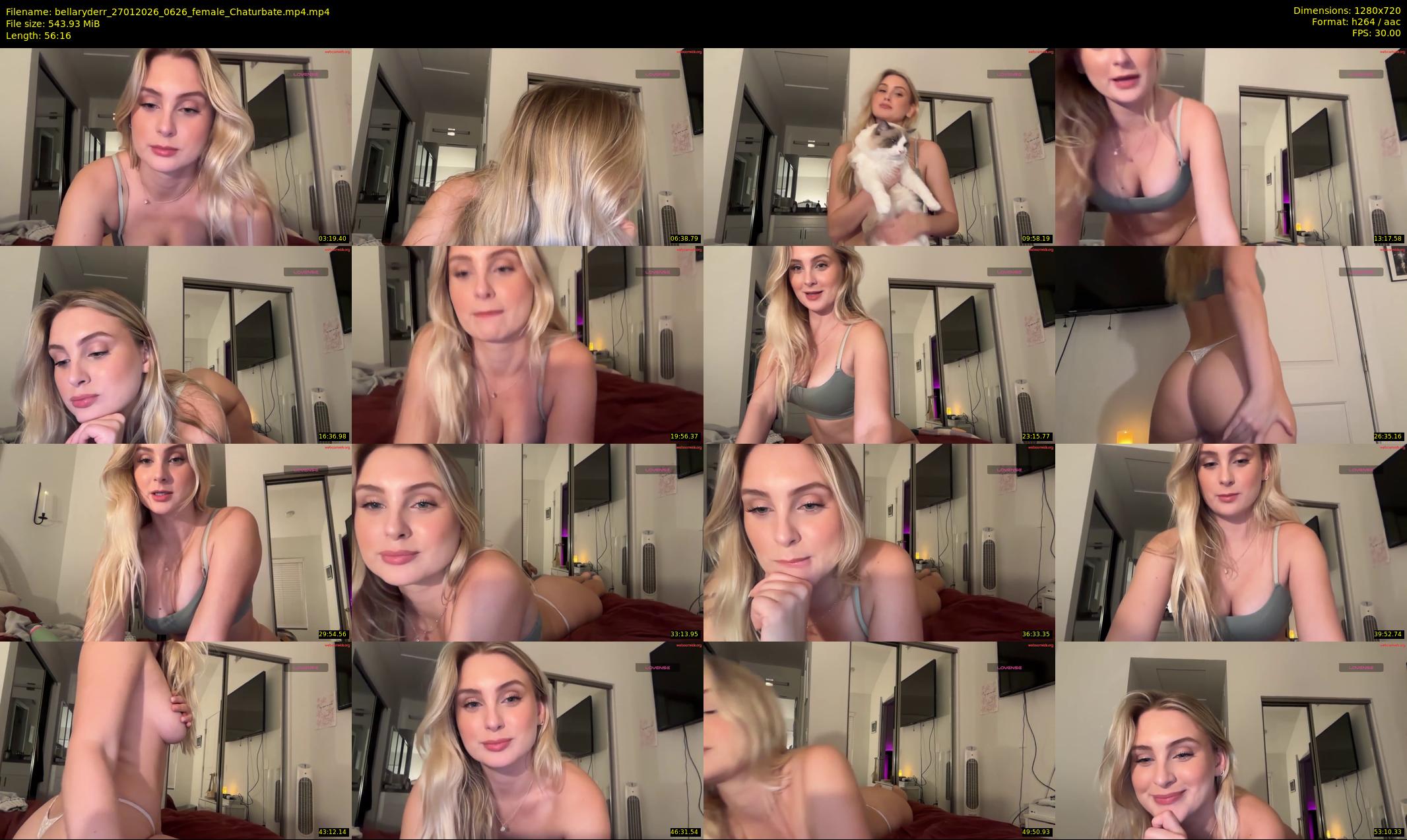 bellaryderr — 57 minute Chaturbate female cam show recording, 720p, Jan 27, 2026