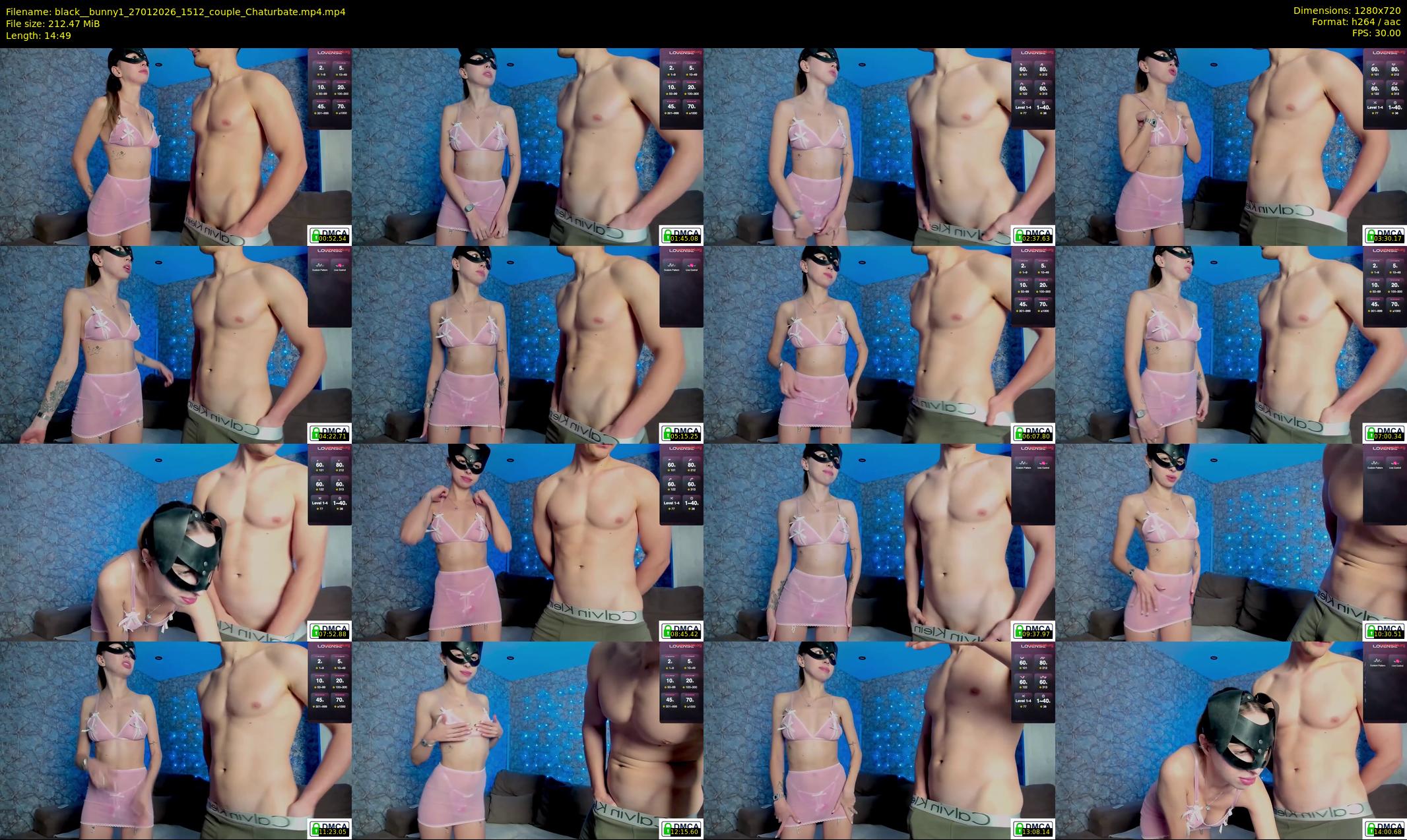 black__bunny1 — 15 minute Chaturbate couple cam show recording, 720p, Jan 27, 2026